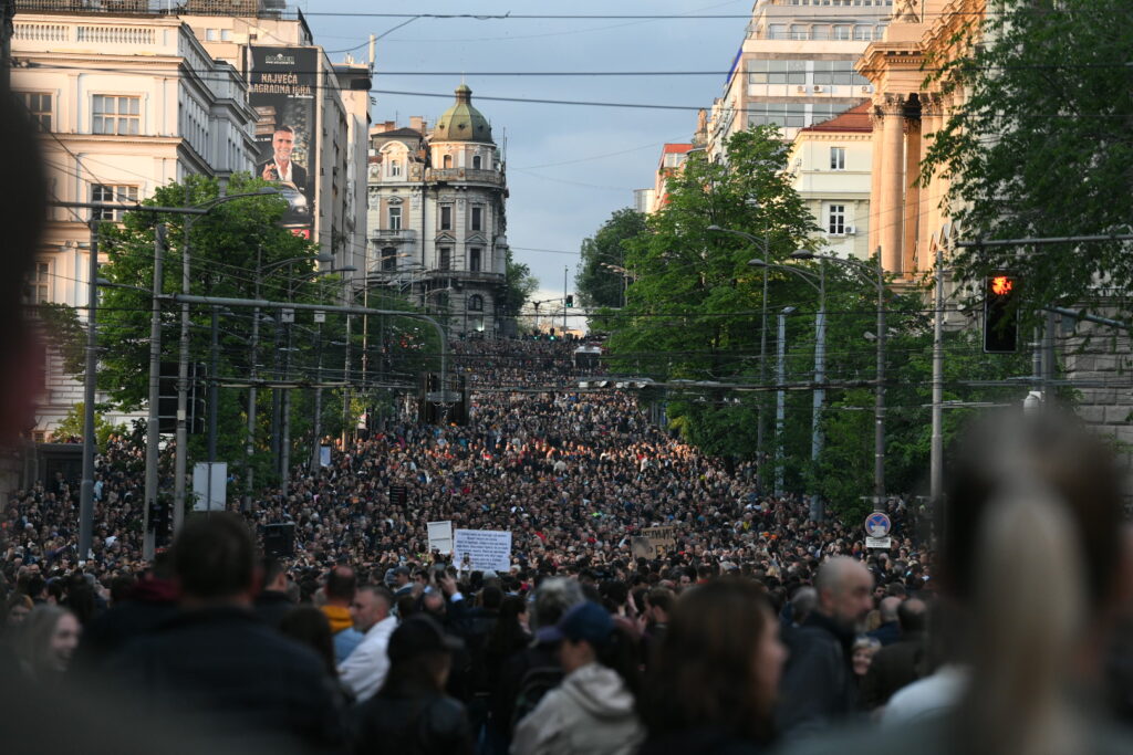 Beograd 08.05.2023. Protest Srbija protiv nasilja. Protestna šetnja Foto: Vesna Lalić/Nova.rs