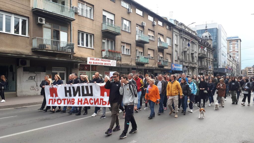 Niš 10.05.2023. Protest u Nišu, Niš protiv nasilja Foto: Miljana Isailović/Nova.rs