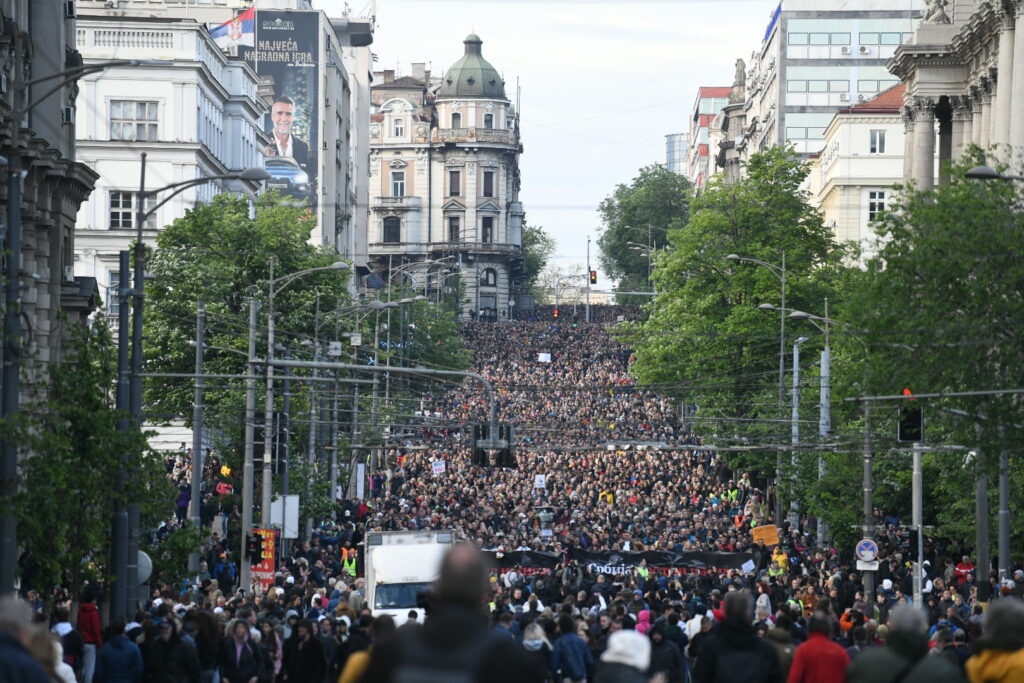 Beograd, 12.05.2023. Protest Srbija protiv nasilja, Kneza Miloša ulica, kreće šetnja Foto: Vesna Lalić/Nova.rs