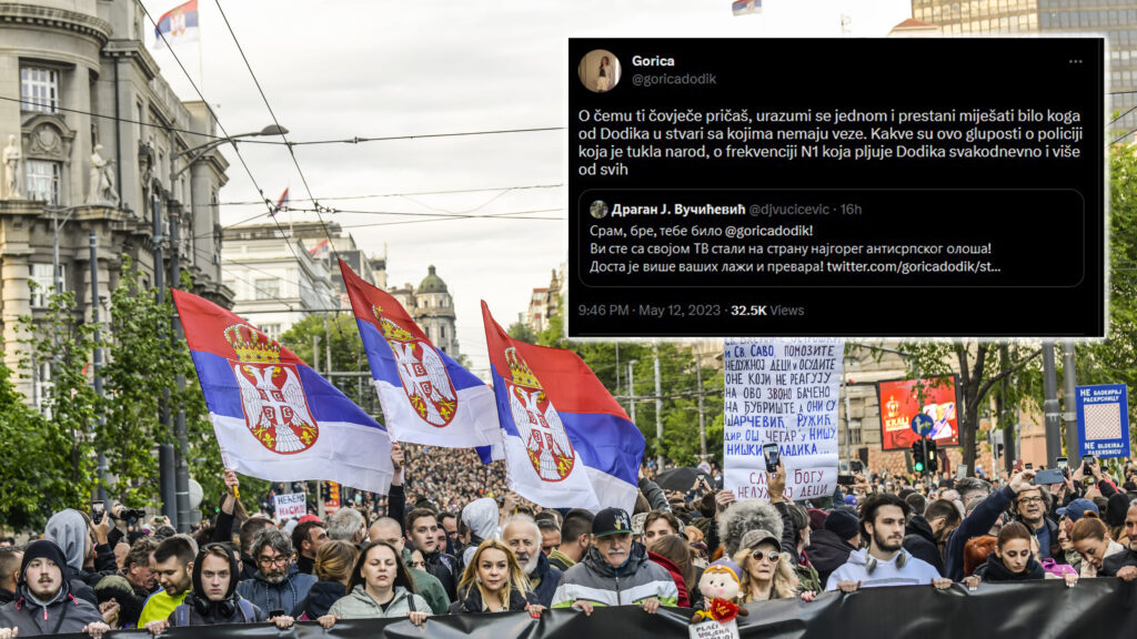 Beograd 13.05.2023. Protest Srbija protiv nasilja. Kneza Miloša, reka ljudi. Foto: Goran Srdanov/Nova.rs