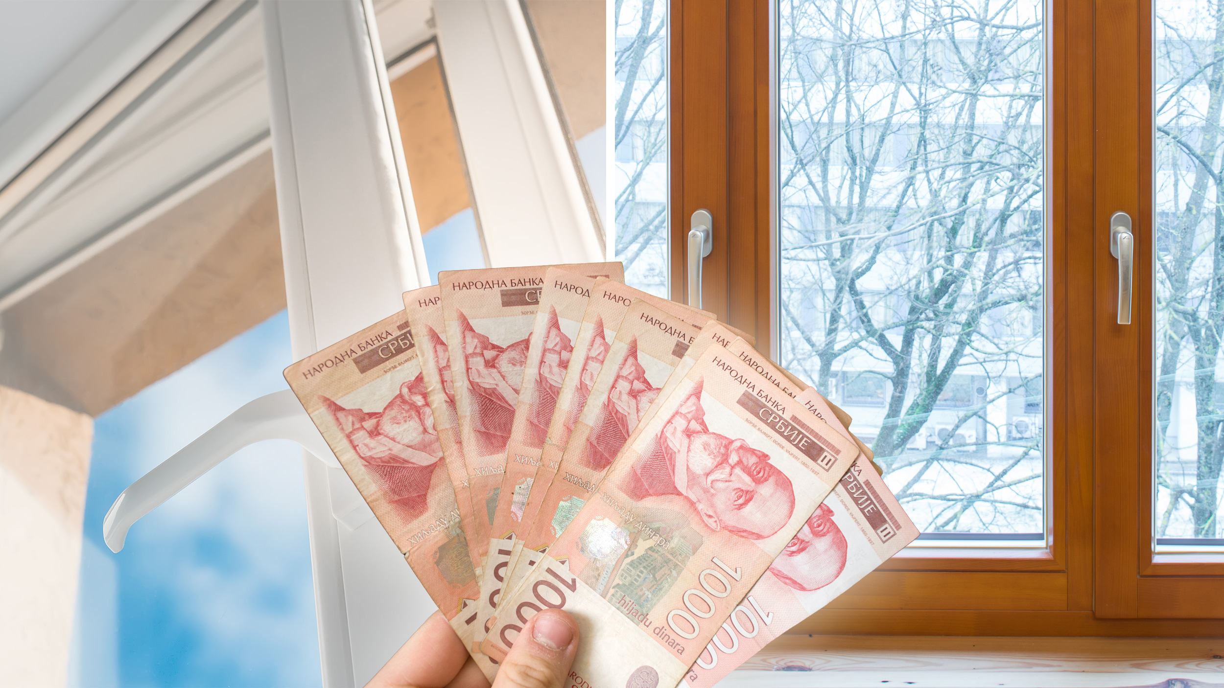 pvc prozori, obični prozorii, Novac