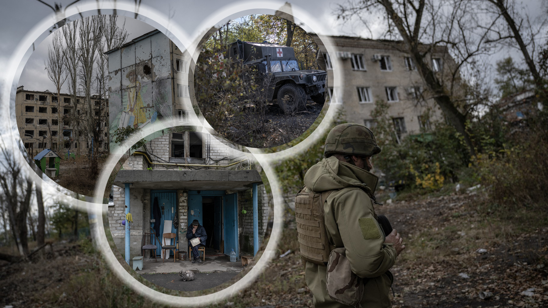 Traces of war in Avdiivka amid Russian-Ukrainian war
