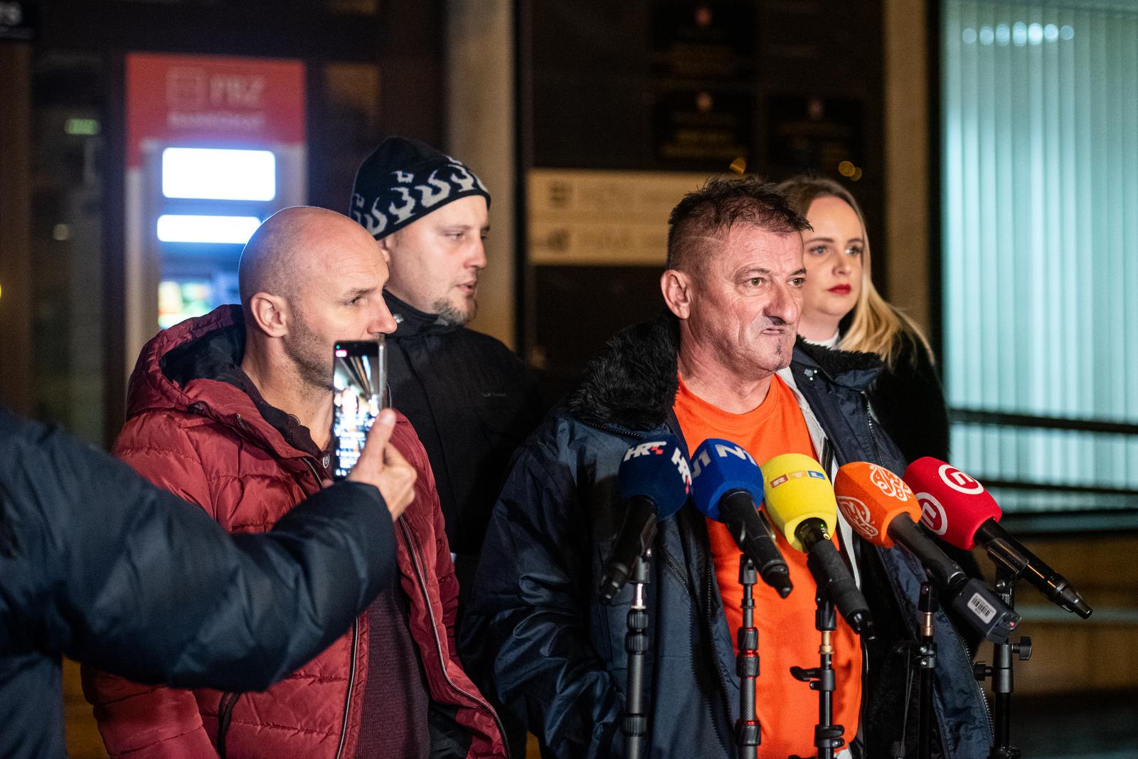 30.11.2023., Zagreb - Predstavnici prosvjednika dali su izjavu za medije nakon sastanka s ministricom Vuckovic. Photo: Neva Zganec/PIXSELL
