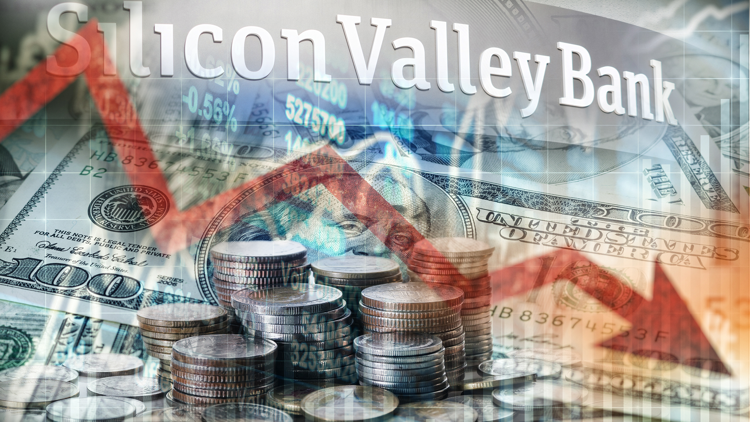 Stack,Of,Coins,And,American,Dollars,Money,Over,The,Led