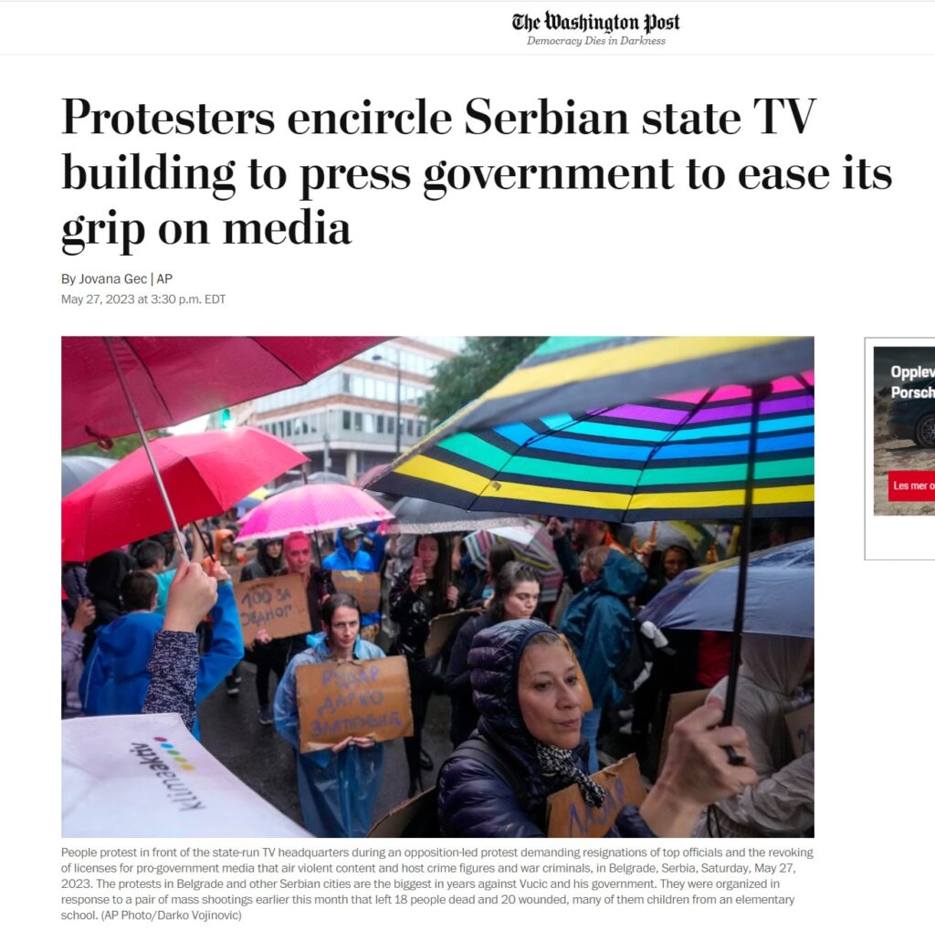 the Washington post protesti protiv nasilja, novine mediji objave objava