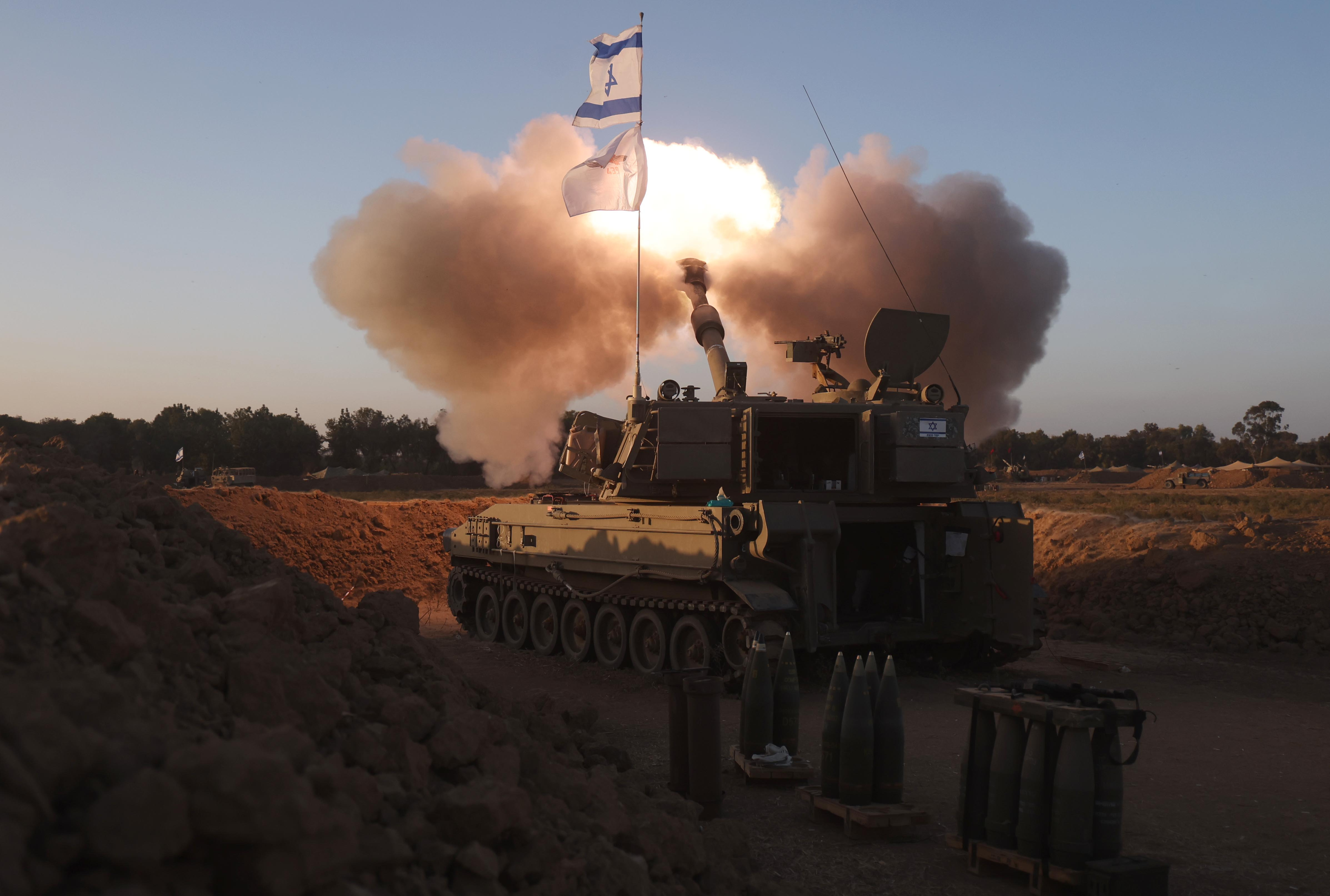Israeli army on the Gaza border
