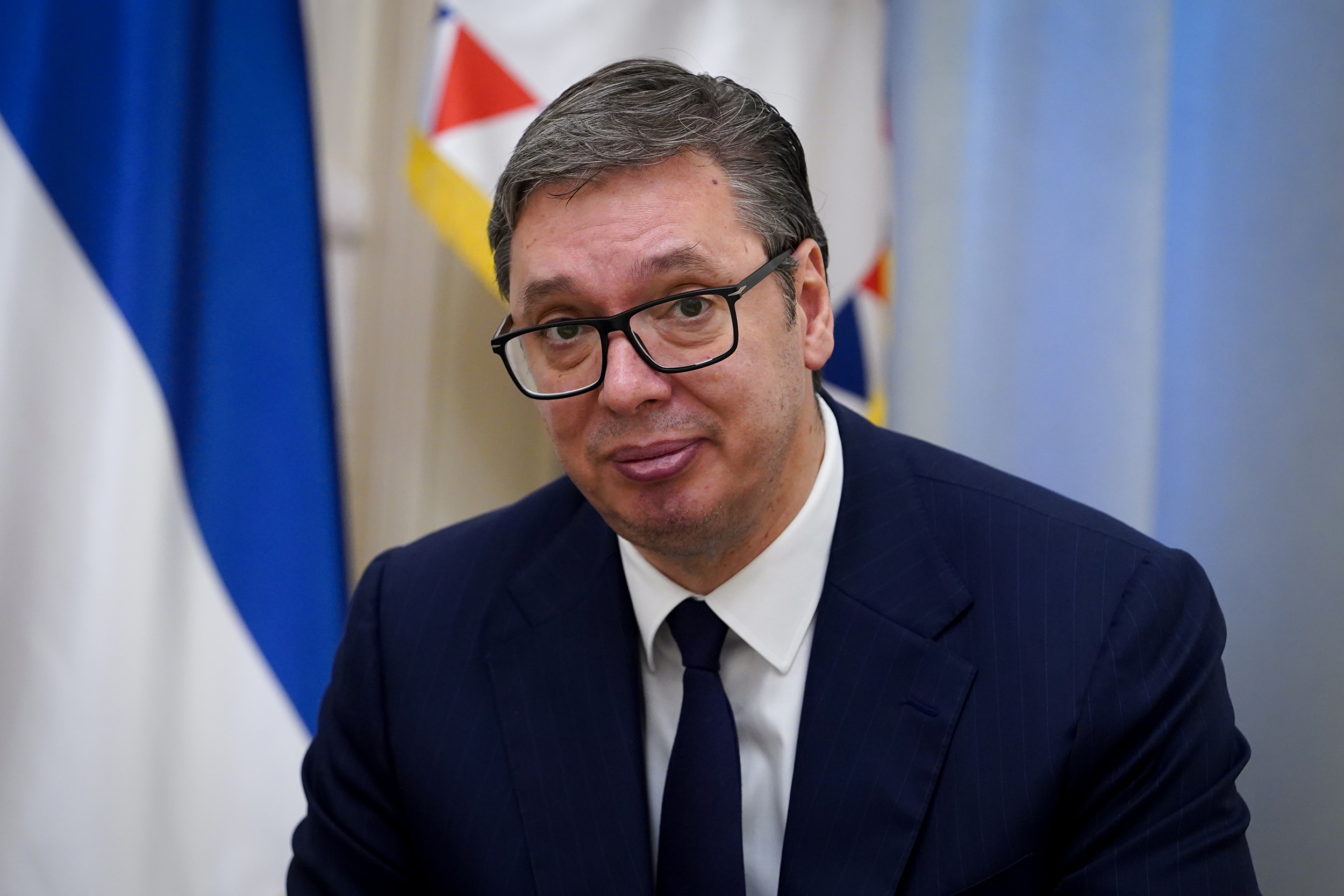 Beograd, 30. maja 2023.-  Predsednik Srbije Aleksandar Vučić primio je u oproštajnu posetu ambasadora Republike Finske Kima Lahdevirtu.  FOTO TANJUG/ JADRANKA ILIĆ/ bs