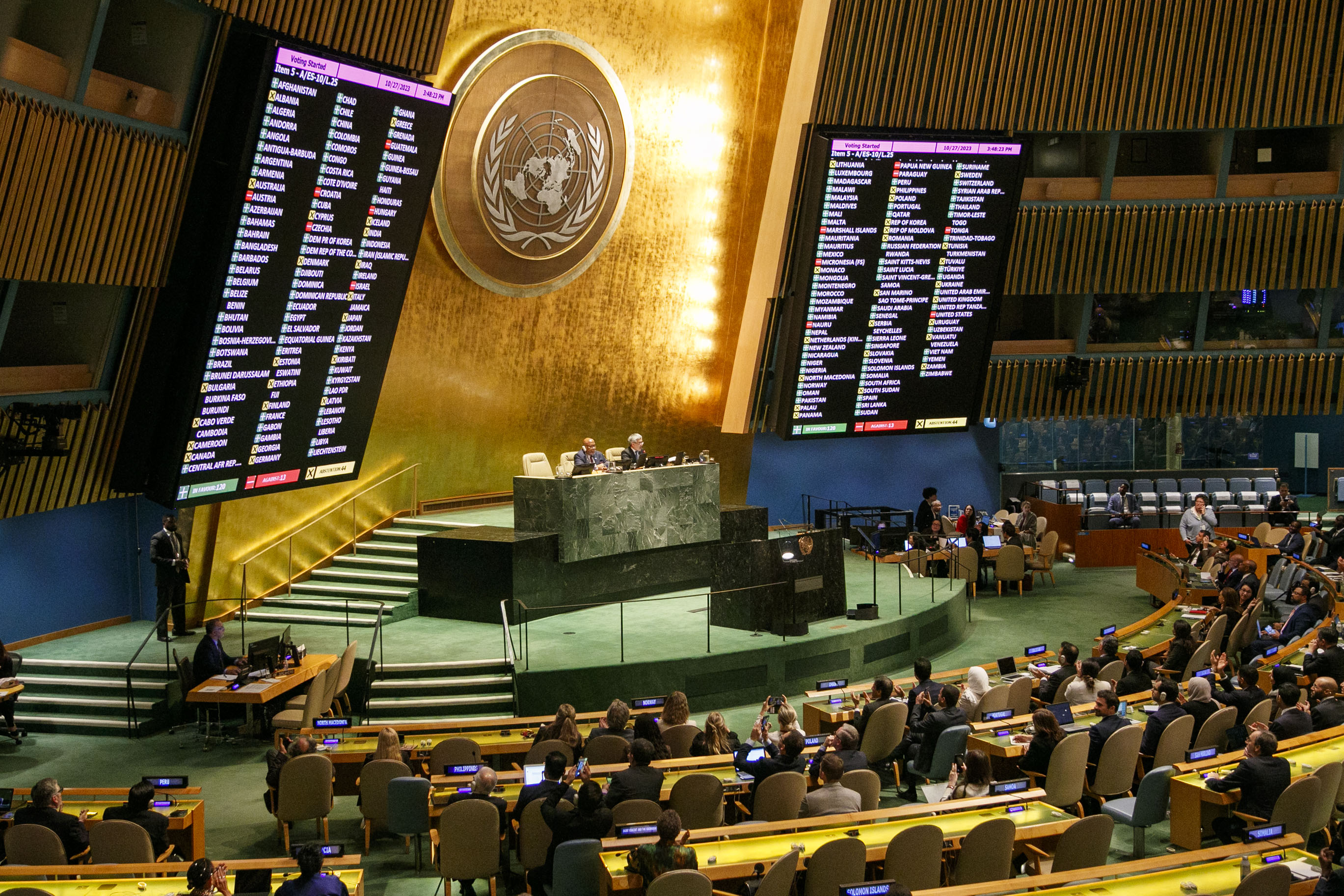 United Nations General Assembly Emergency Meeting on Israel Hamas Conflict