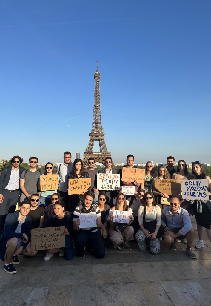 Pariz srbija protiv nasilja studenti podrska