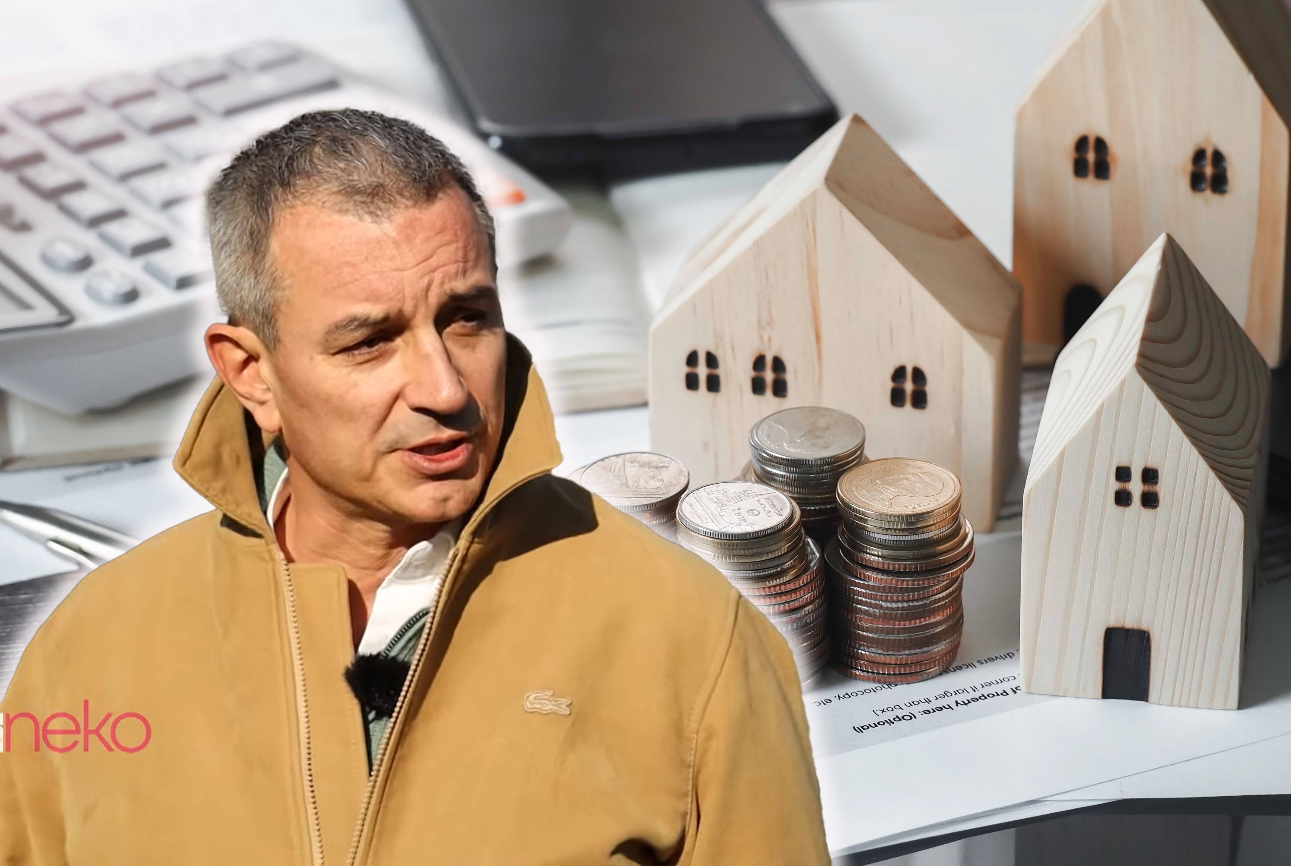 Wood,House,Model,Coins,Money,With,Account,Book,Finance,And