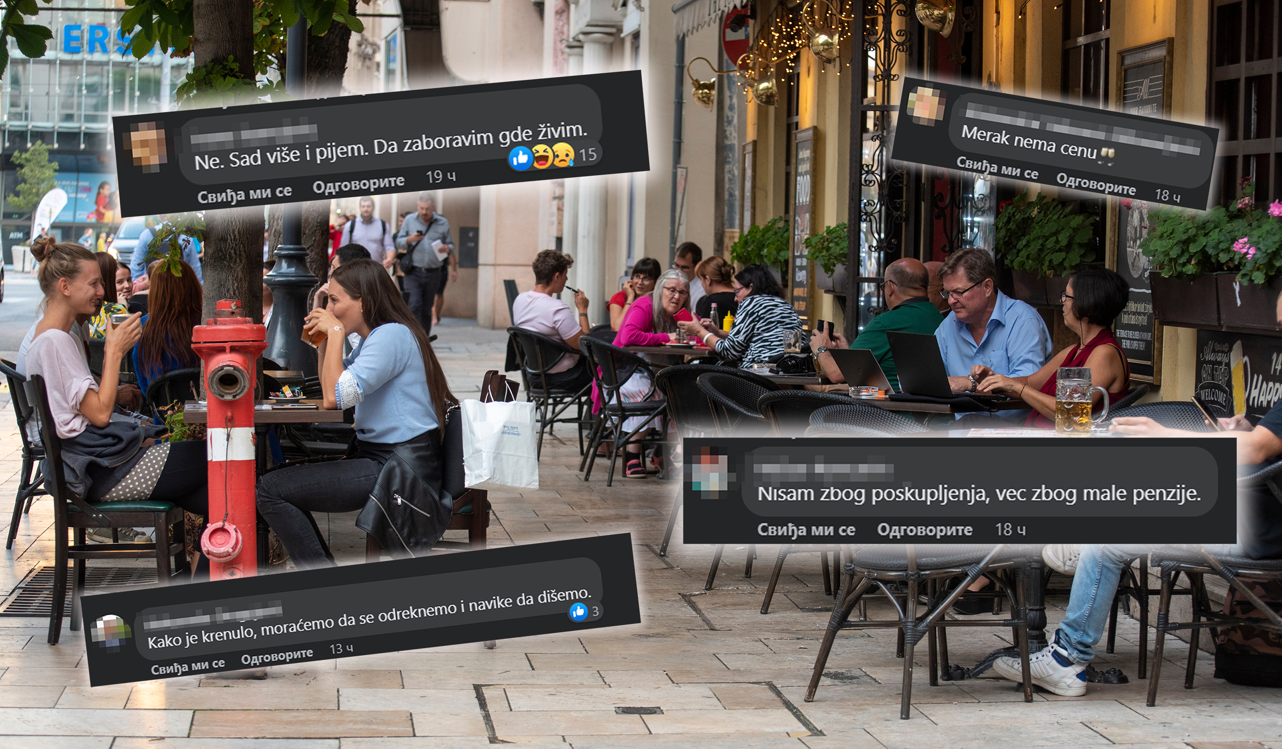 kombo za tekst "pitali smo srbe da li su se zbog poskupljenja odrekli odlaska u kafiće i kafane"