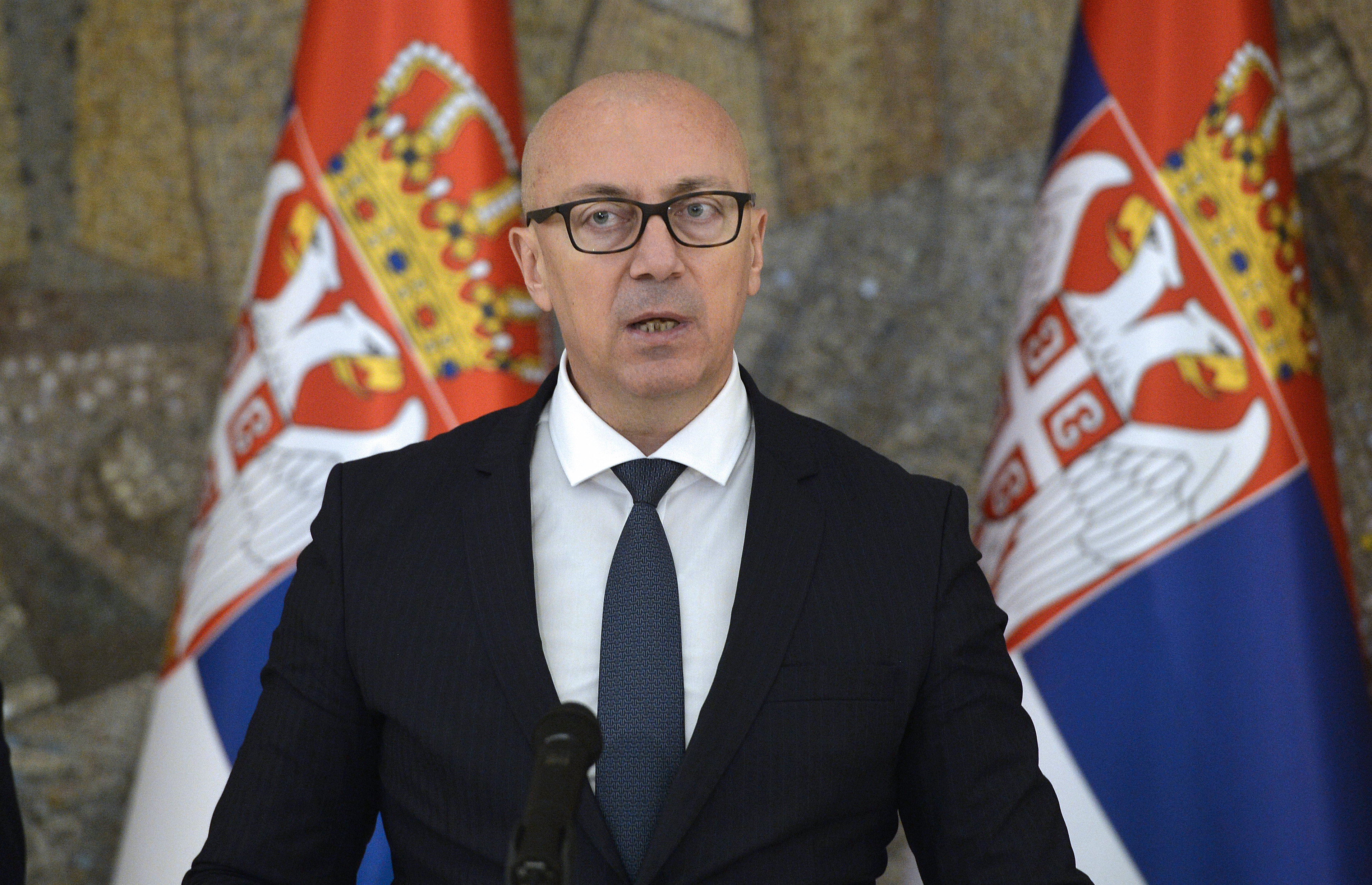 Beograd, 27. oktobra 2022 - Predsednik Republike Srbije Aleksandar Vucic sastao se sa  predstavnicima Srba sa Kosova i Metohije. Izjave nakon sastanka. Na fotografiji Goran Rakic. FOTO TANJUG/ RADE PRELIC/ bs