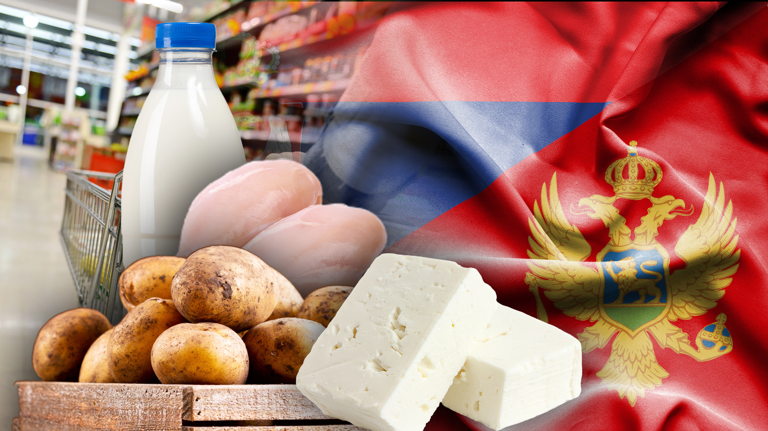 piletina, mleko, sir,  krompir, Crna Gora, Potrošačka korpa