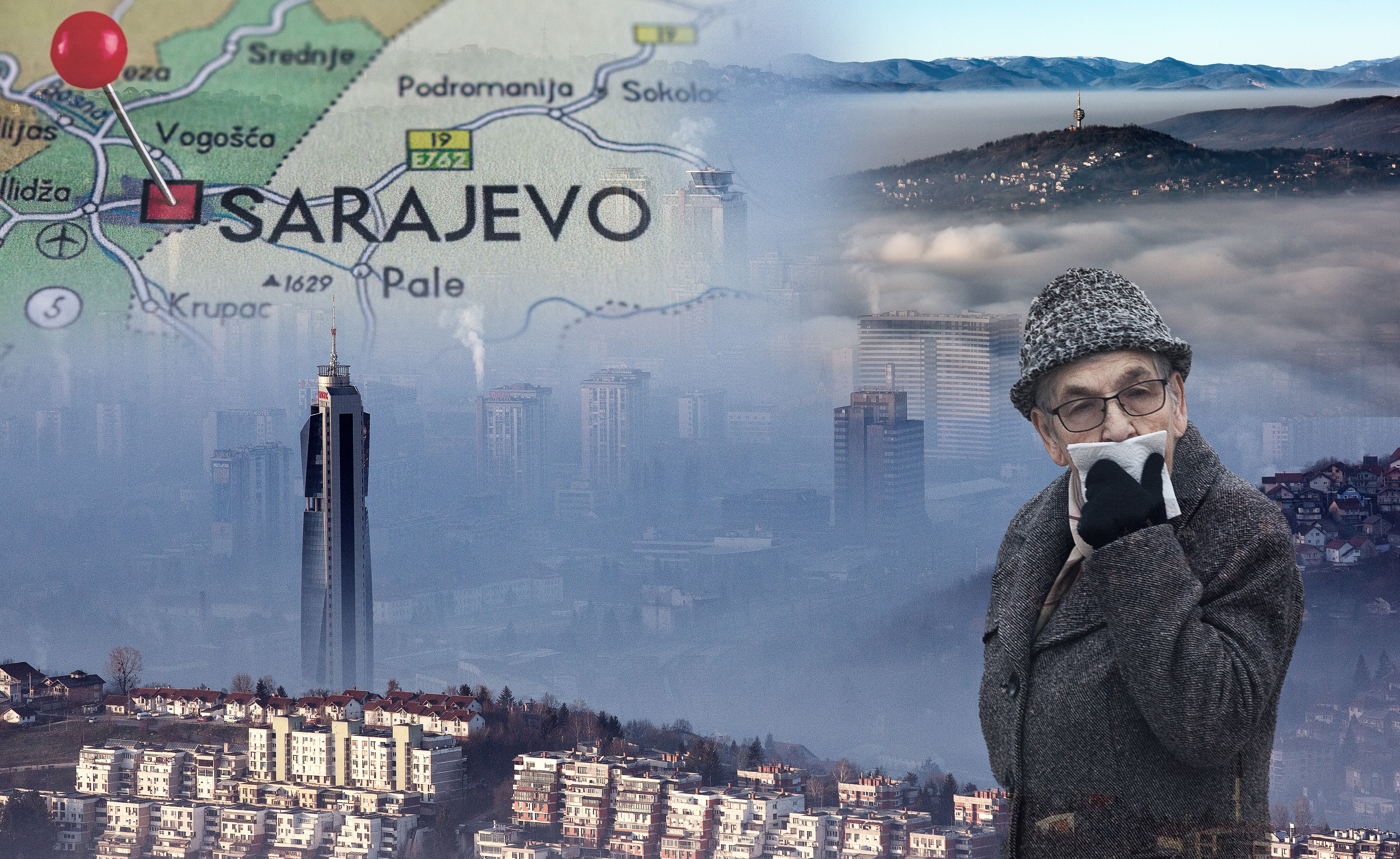 'Hazardous' Air Quality Index in Sarajevo