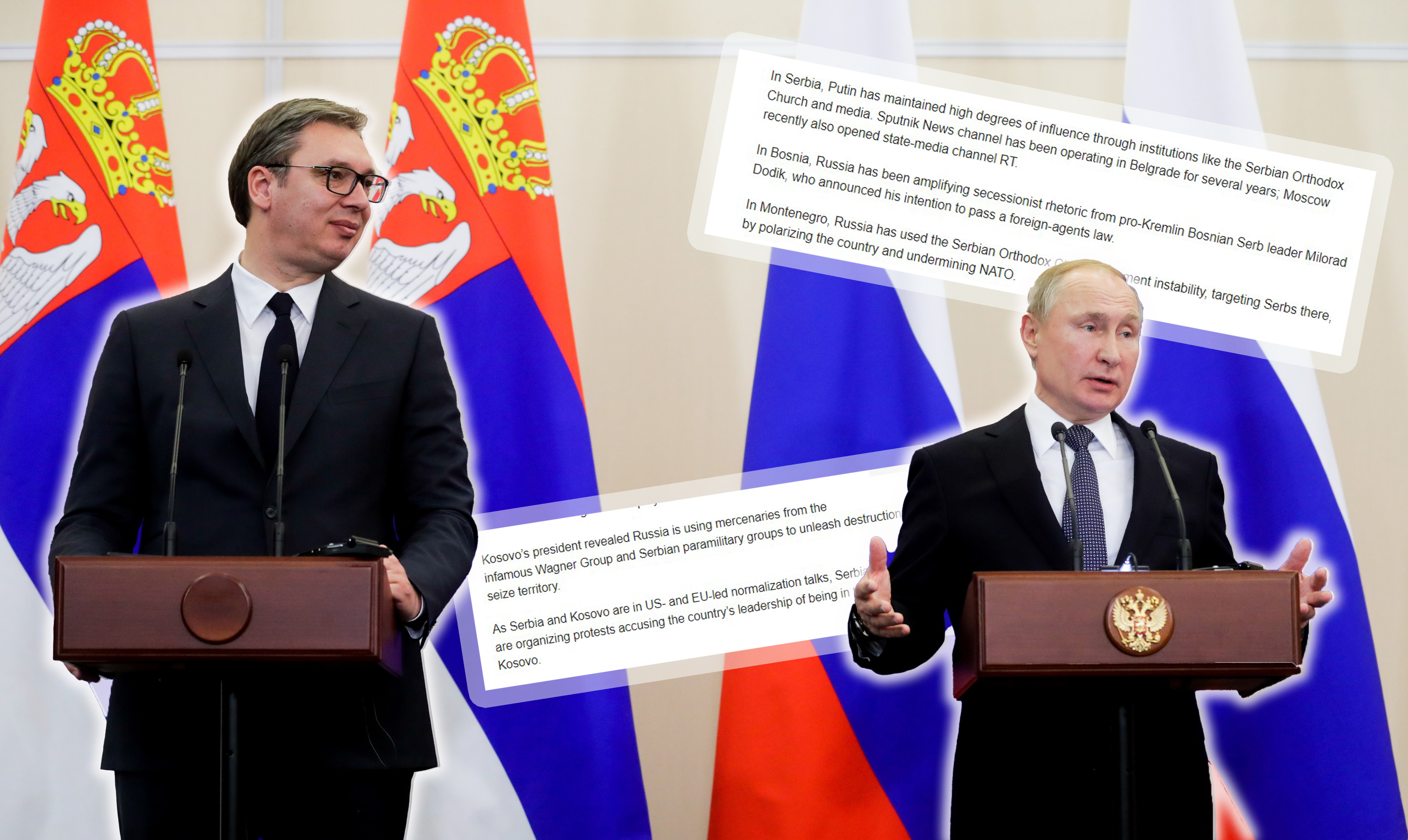 Vučić Putin, NY post tekst kombo