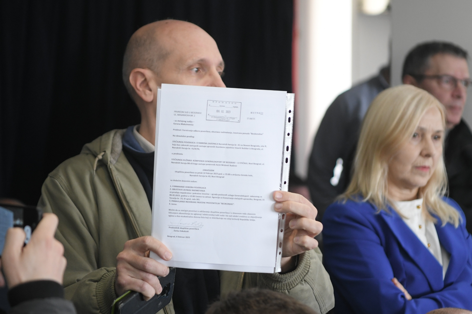 Beograd 06.02.2023. Licitacija povodom prodaje Geneks kule, Geneks kula, Genex kula, licitacija Foto: Dragan Mujan/Nova.rs