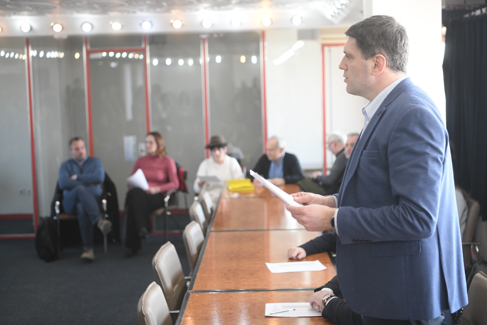 Beograd 06.02.2023. Licitacija povodom prodaje Geneks kule, Geneks kula, Genex kula, licitacija Foto: Dragan Mujan/Nova.rs