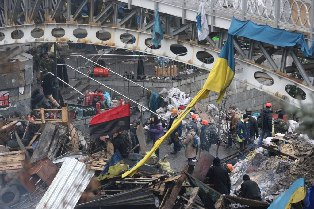KIEV, UKRAINE. FEBRUARY 20, 2014. The mass anti-government protests take place in central Kiev.,Image: 185060890, License: Rights-managed, Restrictions: , Model Release: no, Credit line: Pochuyev Mikhail / TASS / Profimedia