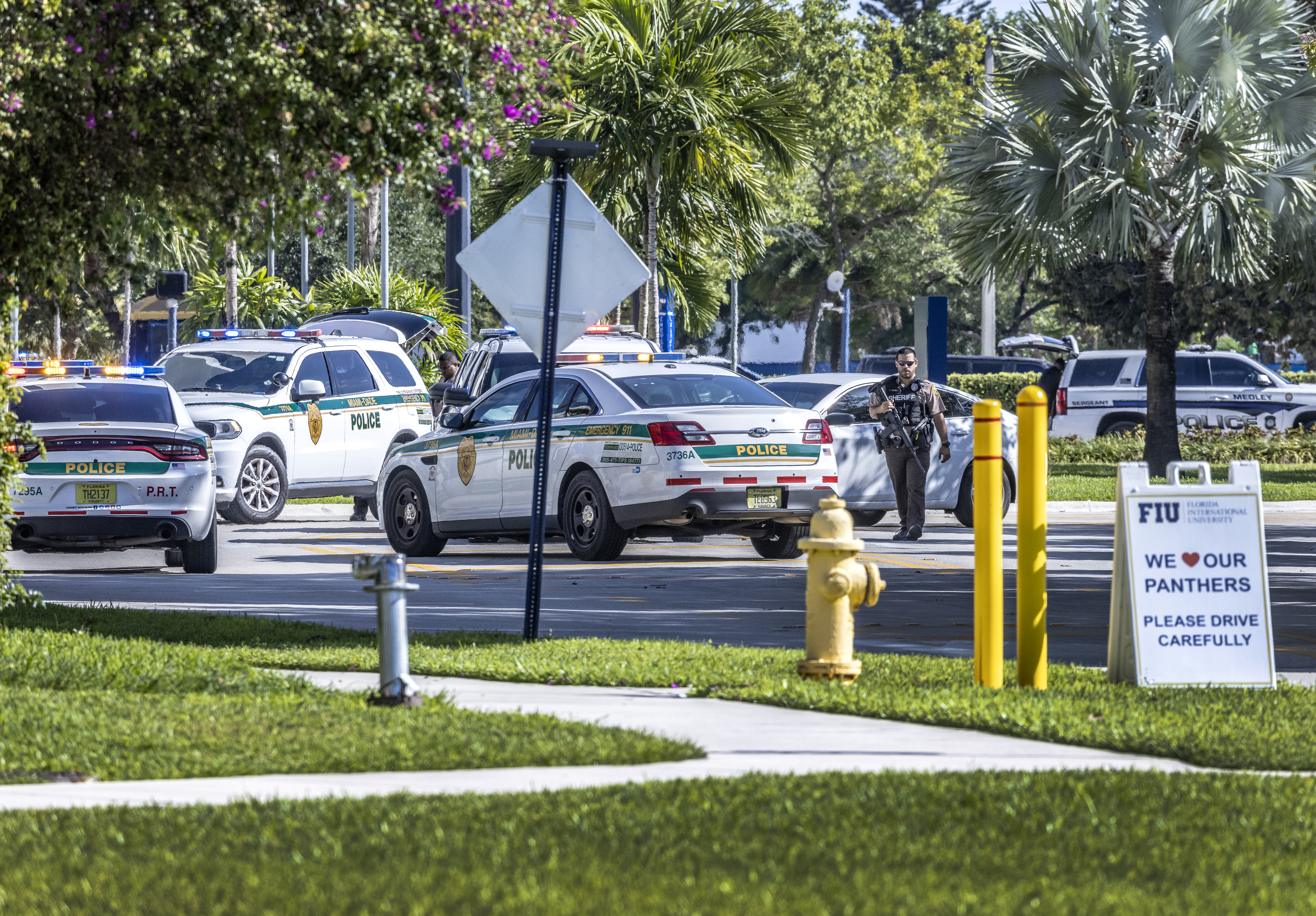 Police responds to a false active shooter call at Florida International University