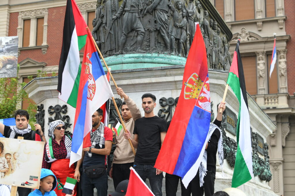 Beograd 22.10.2023. Skup podrške Palestini u Beogradu Foto: Amir Hamzagić/Nova.rs