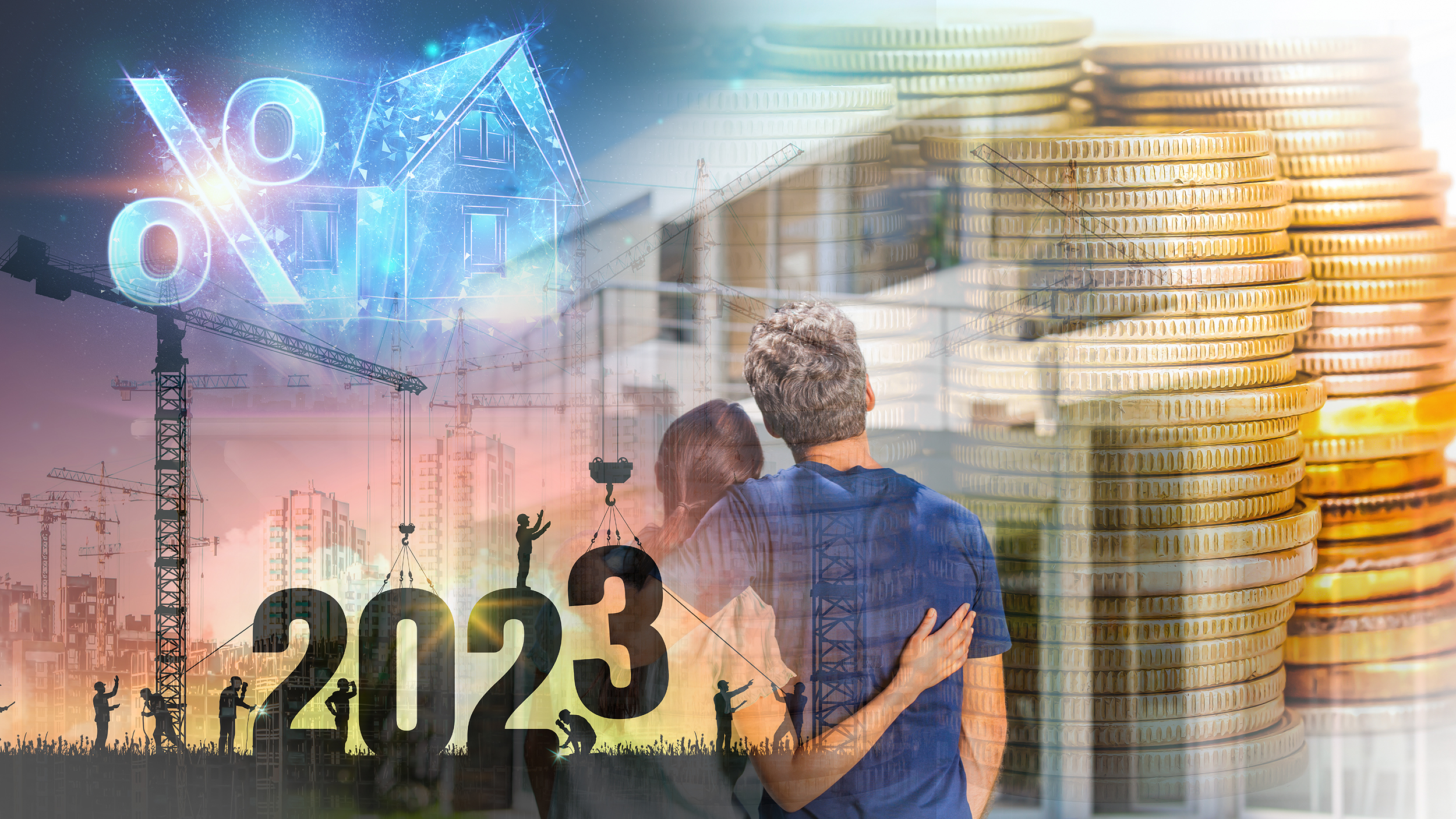 Panorama of the building in the background money . The concept of changes in housing prices Šta nas čeka na tržištu nekretnina u 2023. godini? Ima i dobrih vesti, ali će Rusi i dalje ostati ključan faktor nekretnine kombo