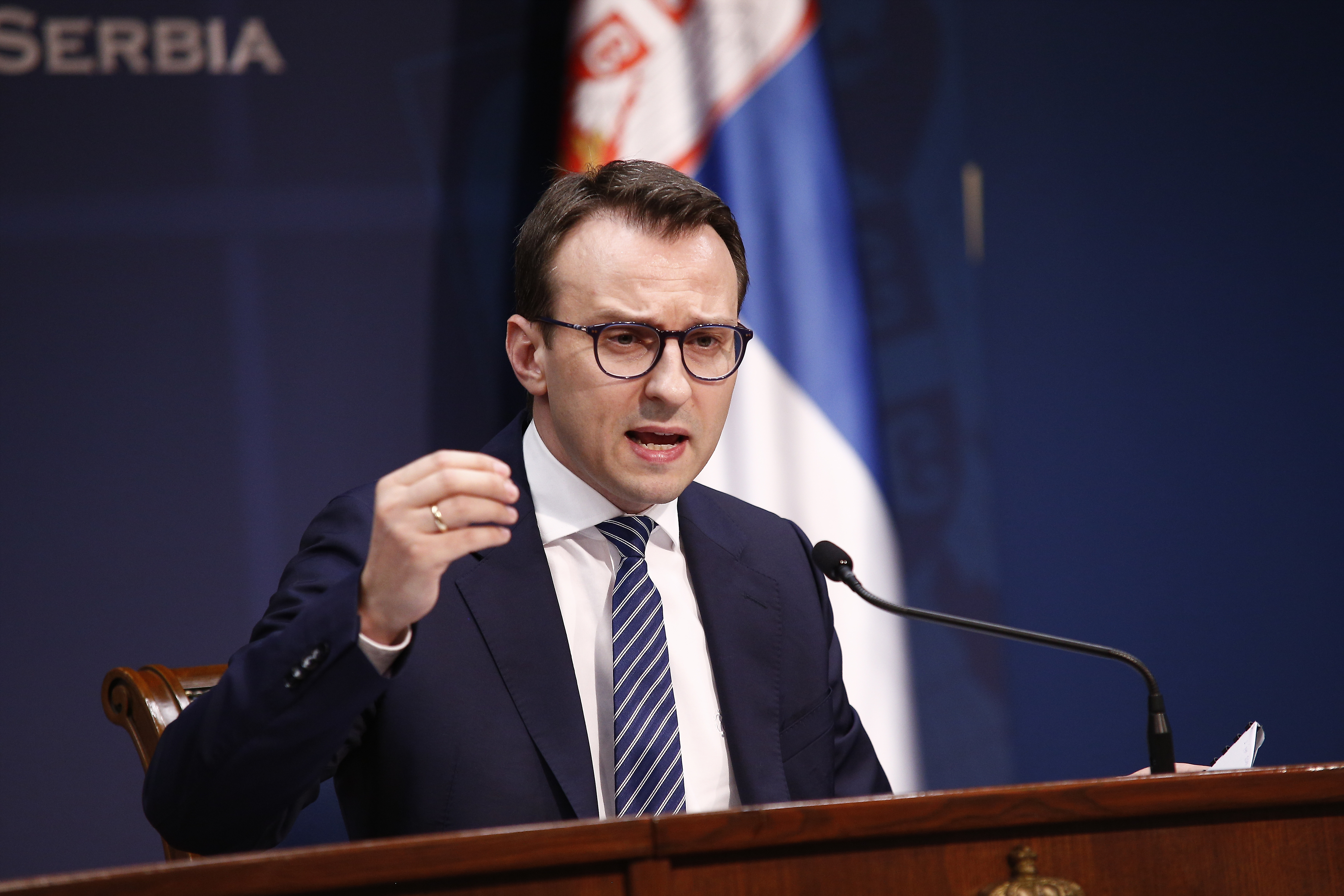 Director of the Office for Kosovo and Metohija, Petar Petkovic, held a media conference in the Press Room of the Government of the Republic of Serbia.