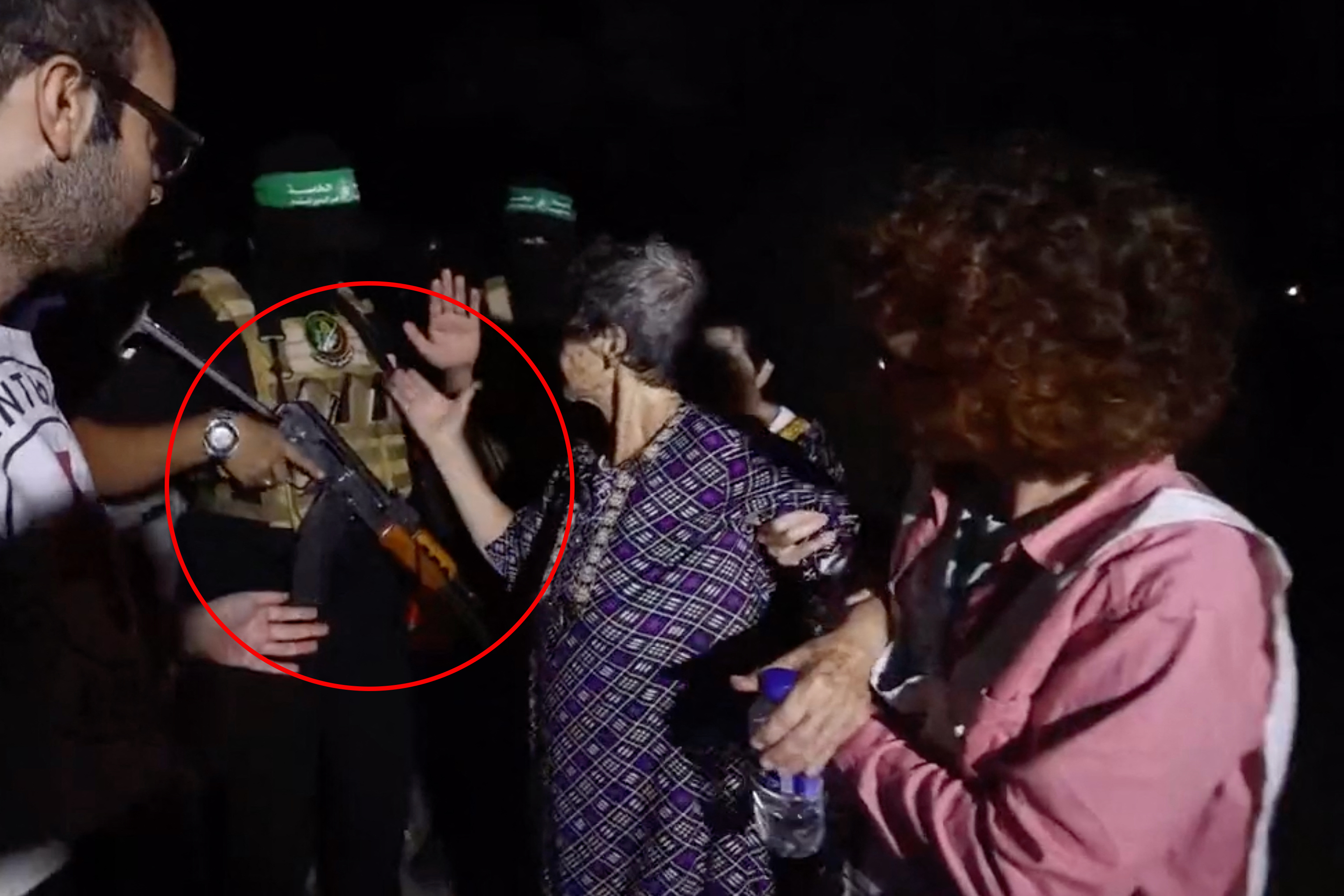 Hamas Al Qassam Brigades Releases Hostages - Gaza