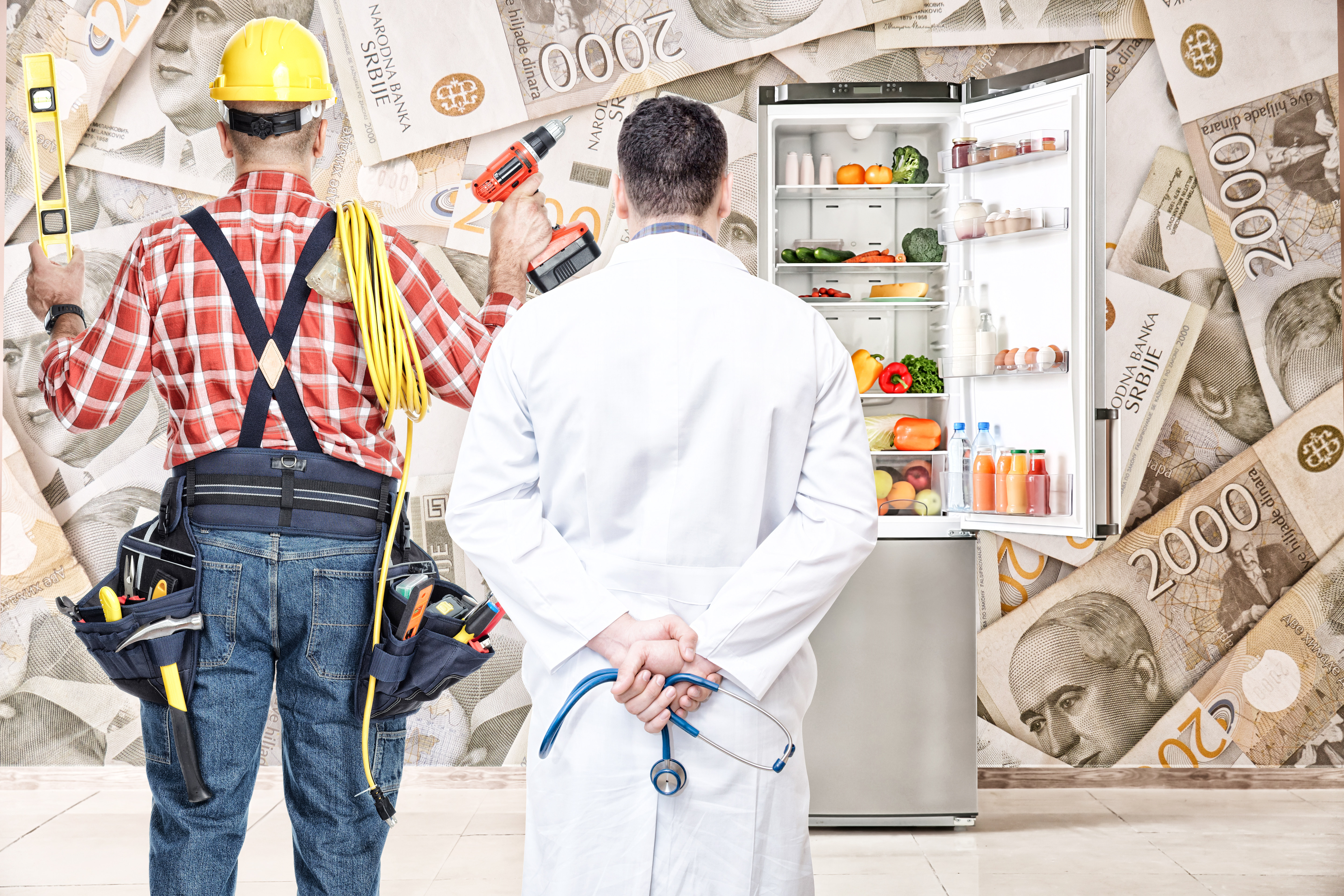 Open,Fridge,Full,Of,Food,Near,Color,Wall