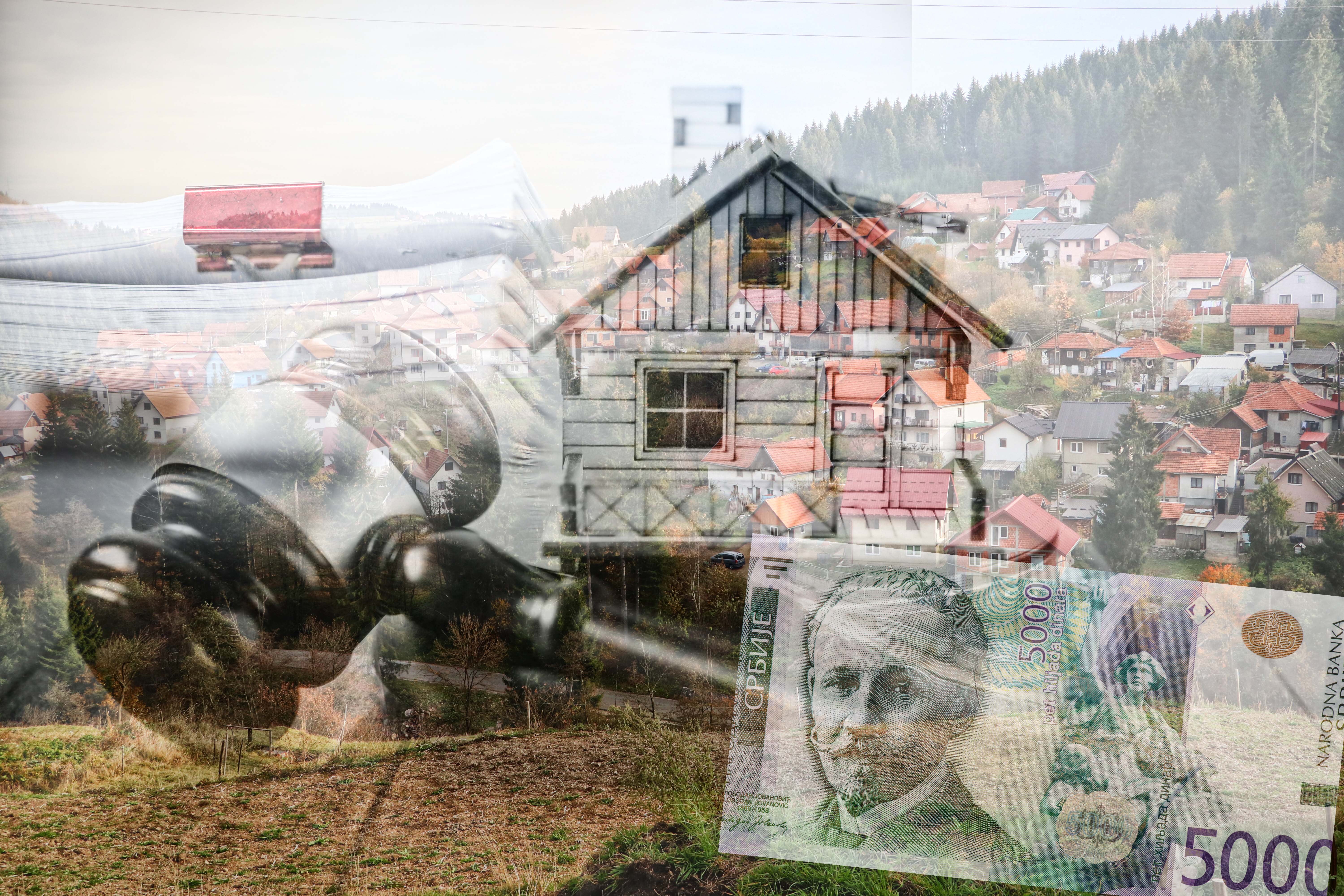 U Srbiji je i dalje moguće legalizovati kuću za 5.000 dinara, ali postoji jedan uslov Zlatibor, Serbia - November, 2020: Local villages and unique architecture in the rural area of Serbia - Nova Varos town.