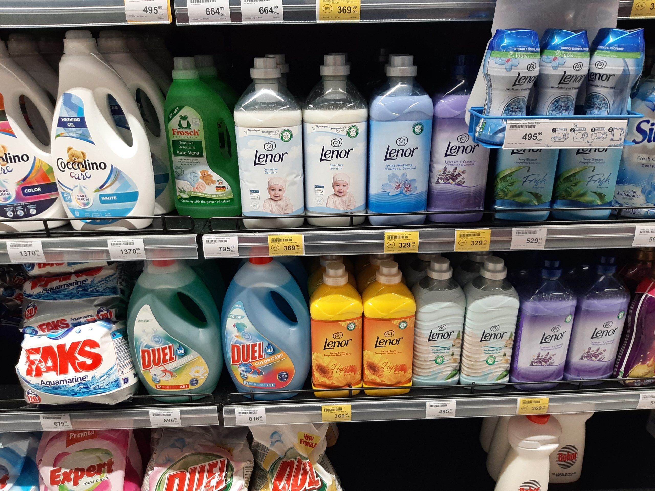 cene prodavnice rafovi raf  hemija prodavnica omeksivaci