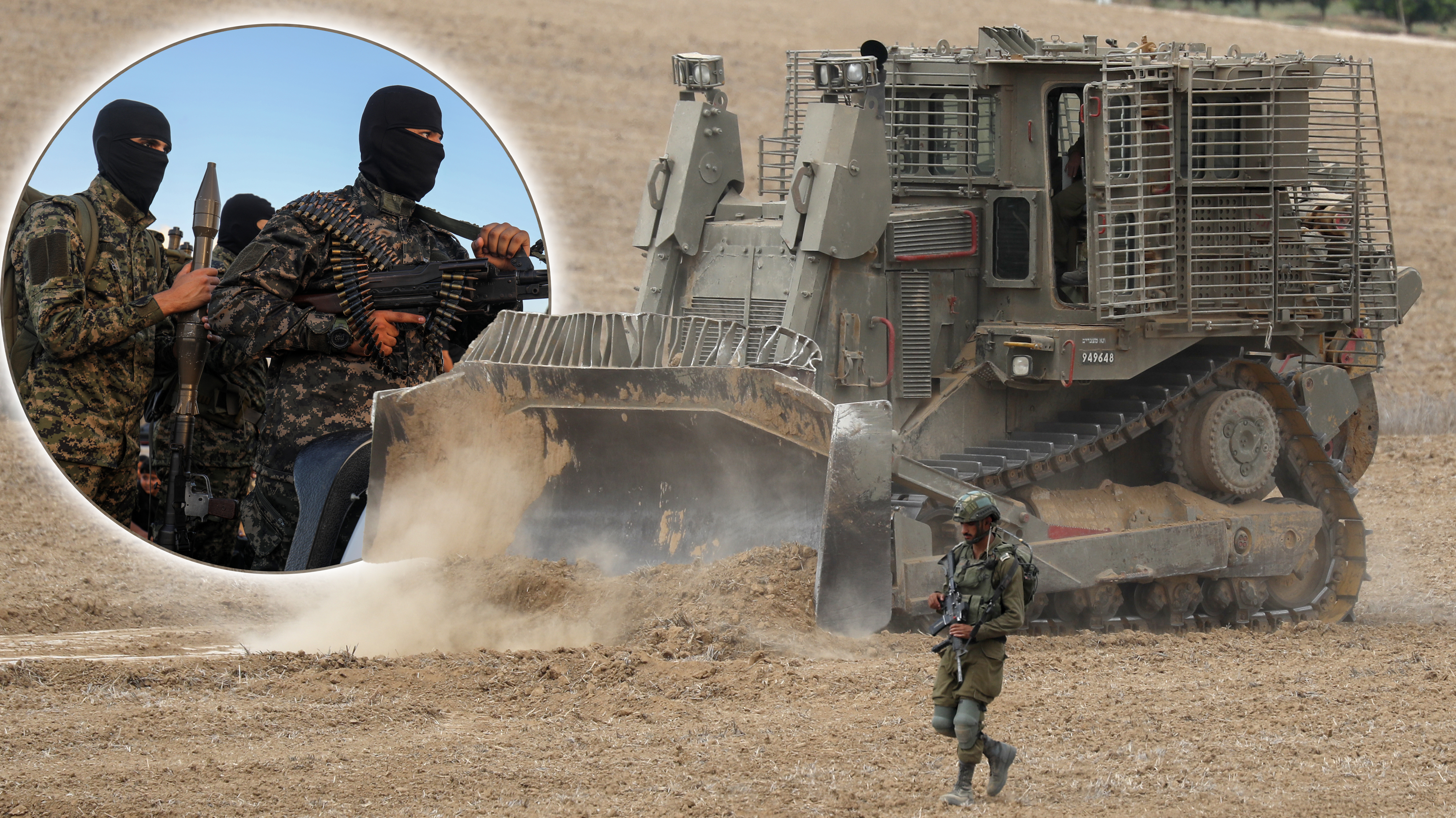 Israeli military tries to strengthen borders with Gaza as battle enters third day