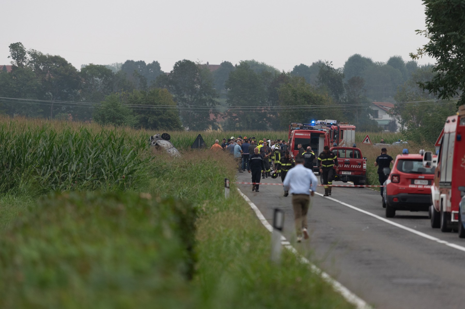 Caseelle, the Frecce Tricolors Vehicle Crashes on Takeoff, Turin, Italy - 16 Sep 2023