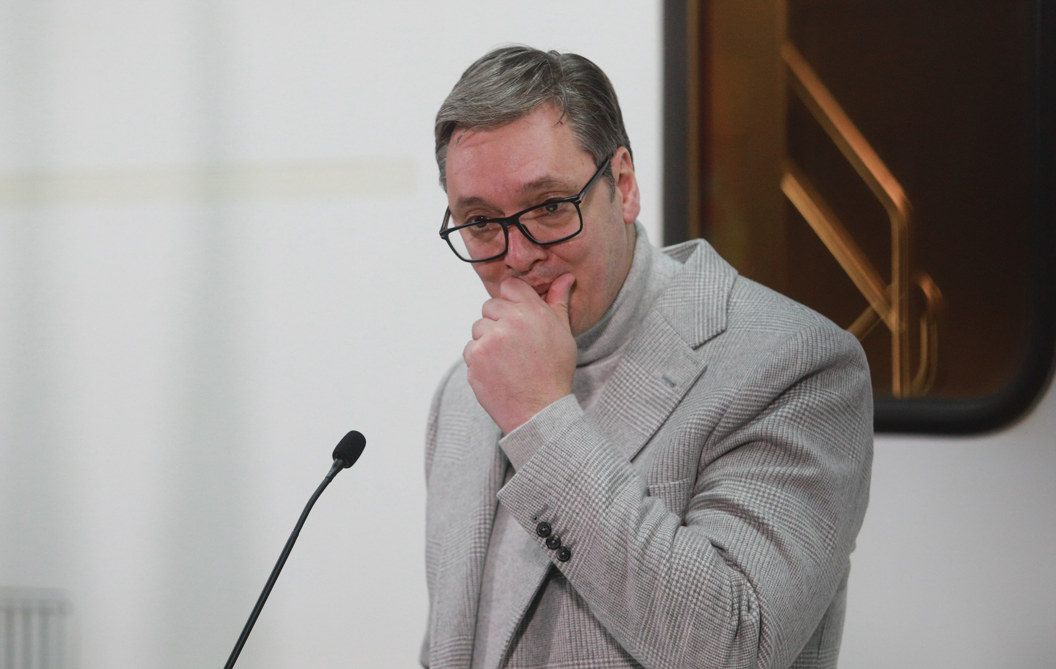 The meeting of the President of the Republic of Serbia, Aleksandar Vucic, with the EU Commissioner for Enlargement, Oliver Varhelyi.Sastanak predsednika Republike Srbije Aleksandara Vucica sa komesarom EU za prosirenje Oliverom Varheljijem