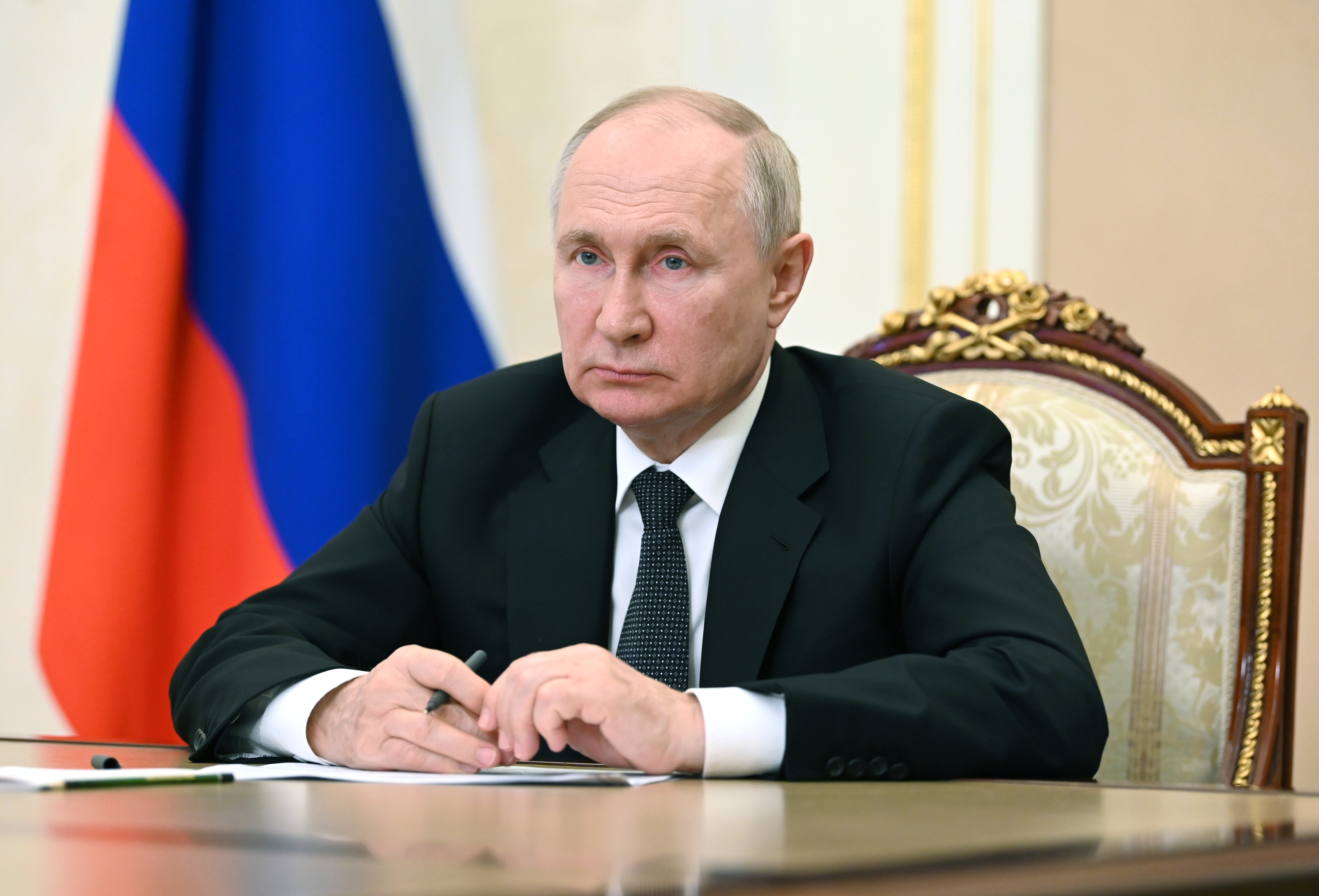Russian President Vladimir Putin holds meeting with government
