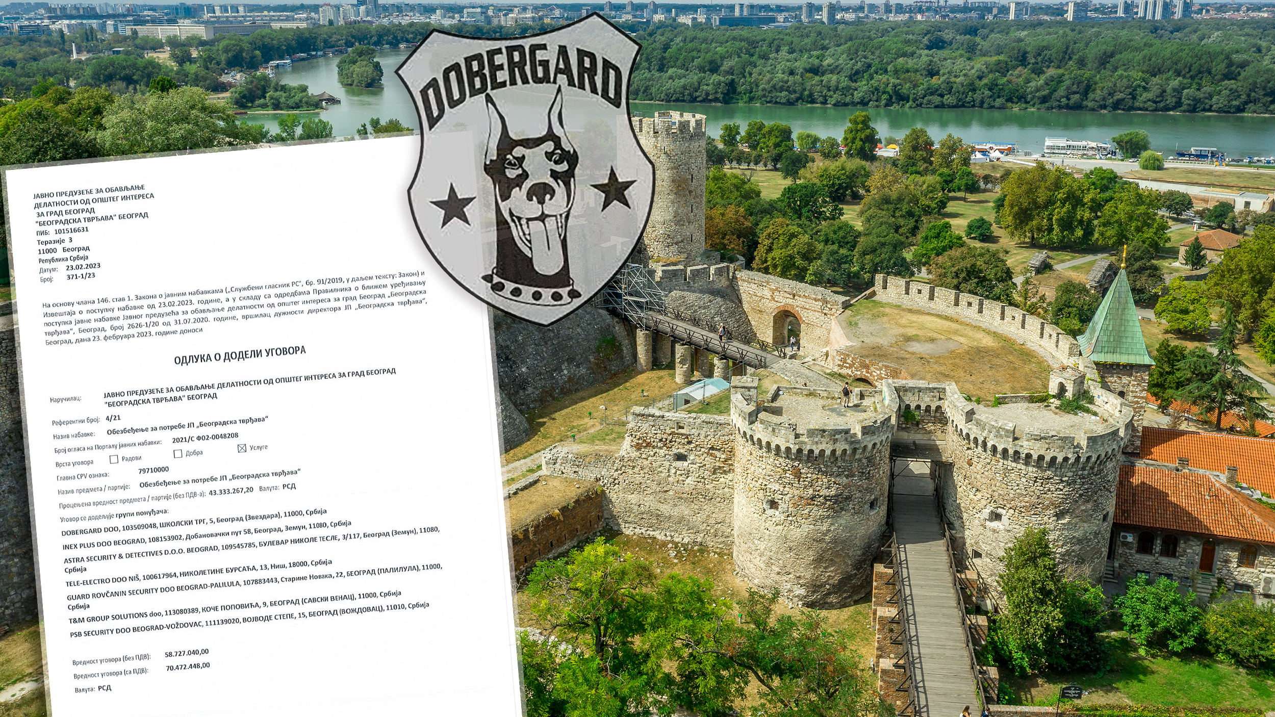 Dobergrad, Kalemegdan , ugovor
