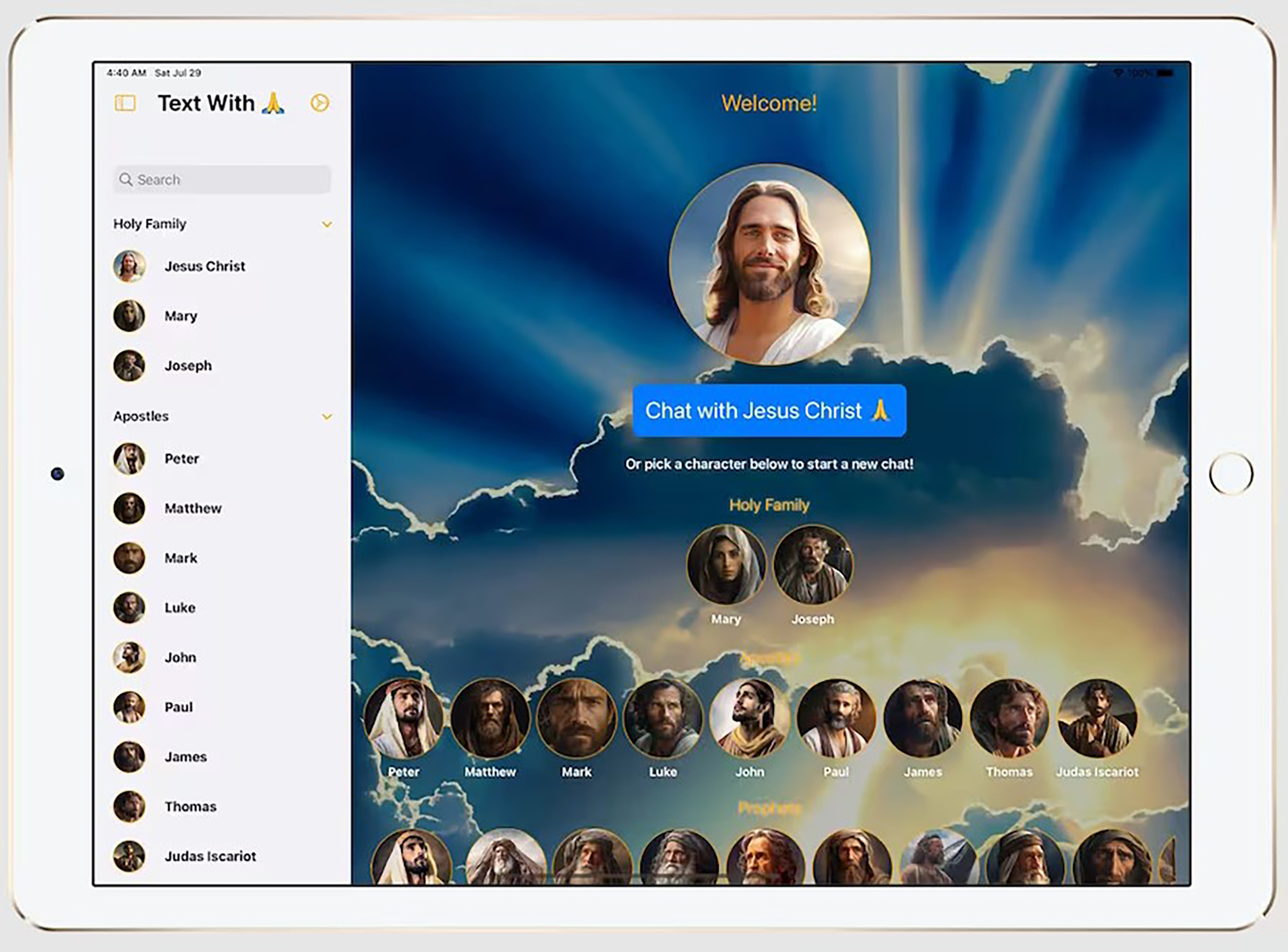 Nova aplikacija omogućava da se dopisujete sa Isusom i drugima iz Biblije, Satana ima svoj potpis
