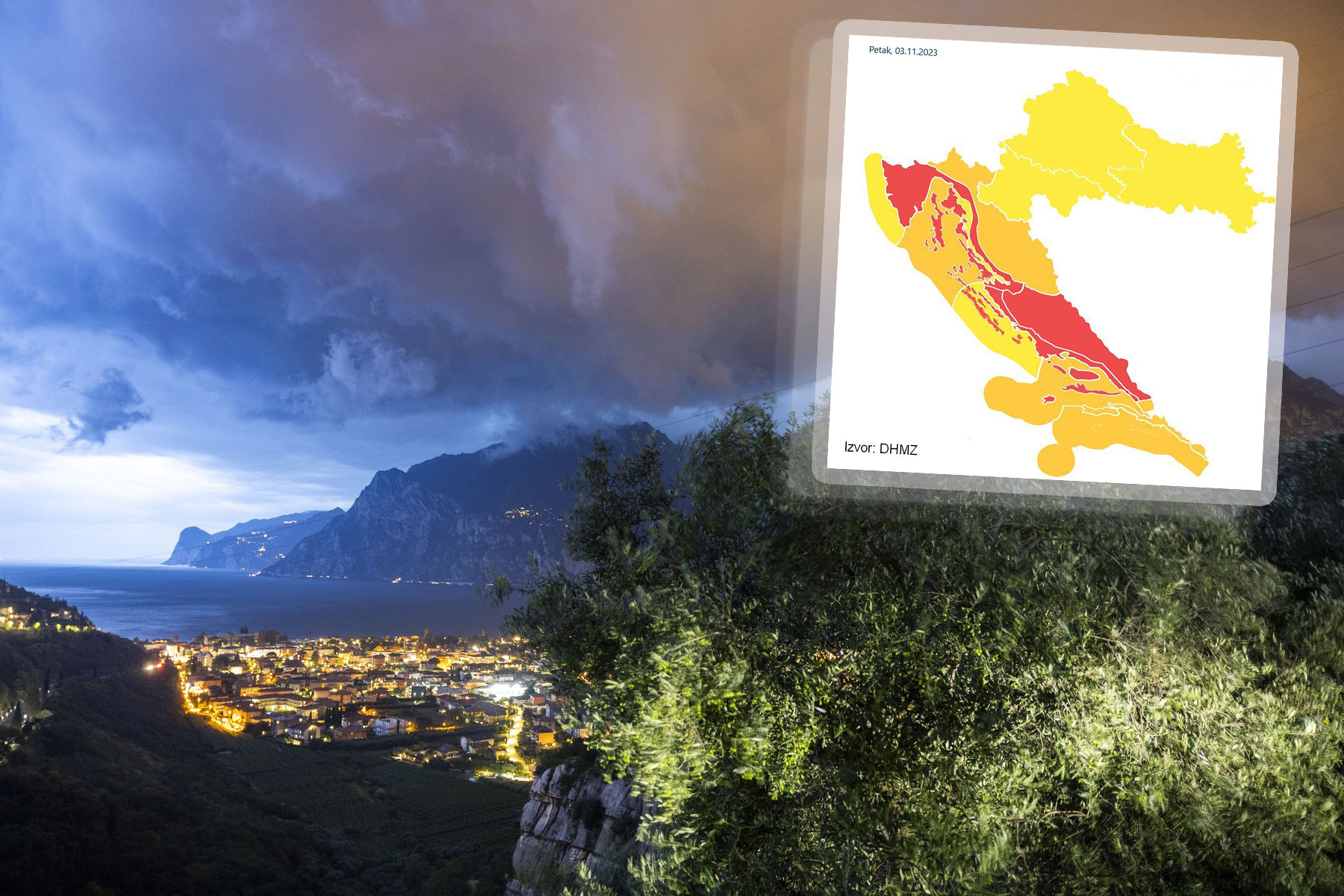 Severe Storms Sweep across northern Italy, Garda - 25 Jul 2023