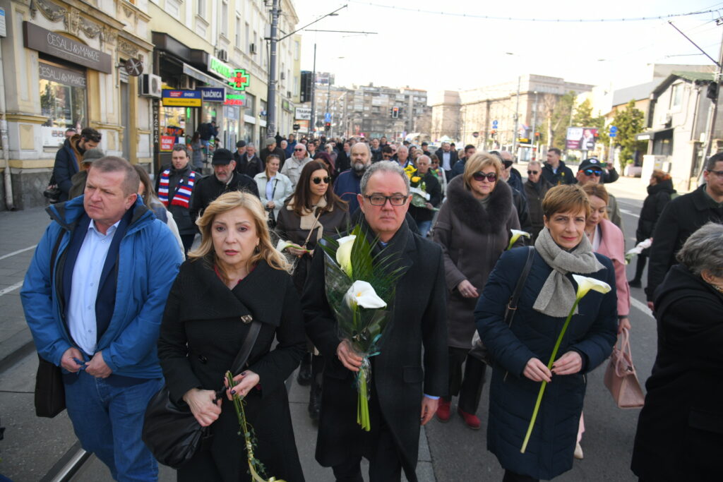 Beograd 12. mart 2023. Zoran Lutovac, Dragana Rakić Šetnja za Zorana, obeležavanje dvadeset godina od smrti ubistva premijera Zorana Djindjica Foto:Nemanja Jovanović/Nova.rs