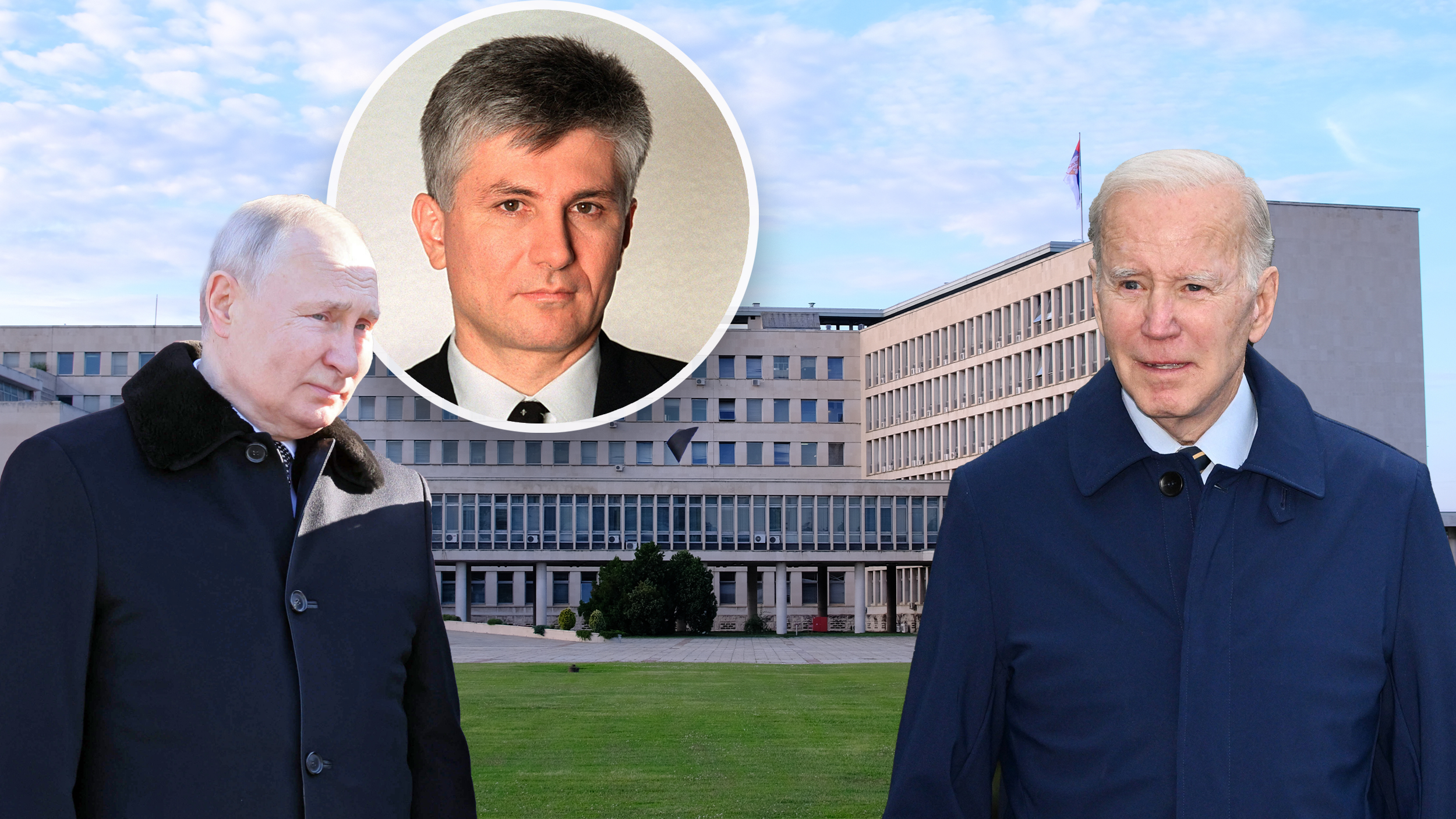 Zoran Đinđić, Džo Bajden i Vladimir Putin, a možda u pozadini da bude zgrada SIV-a.
Foto: Mandel NGAN / AFP / Profimedia, EPA-EFE/PAVEL BEDNYAKOVSPUTNIK/KREMLIN POOL, ERWIN ELSNER / AFP / Profimedia, Shutterstock kombo