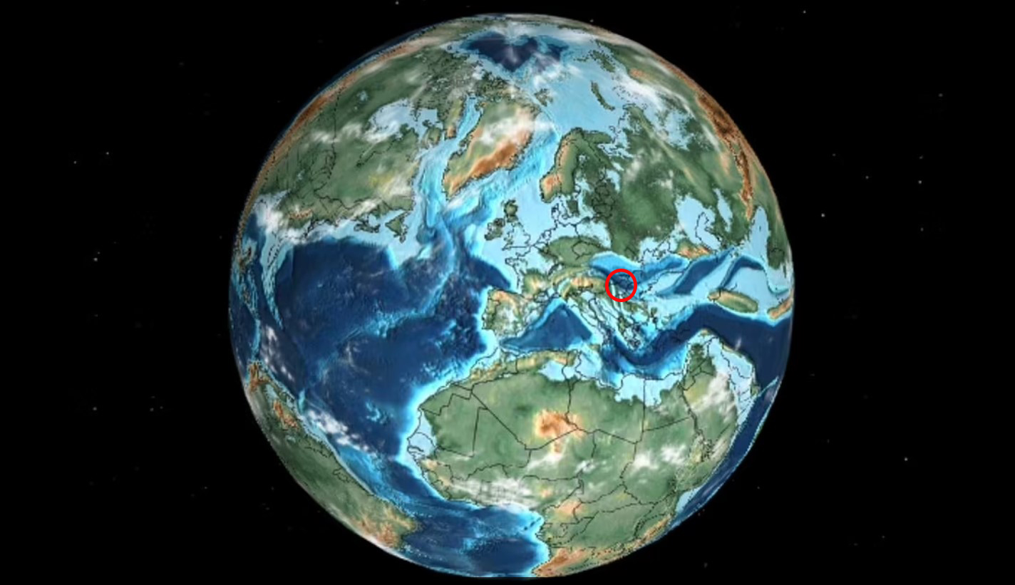 Zemlja planeta dok su bili sastavljeni kontinenti, srbija zaokružena