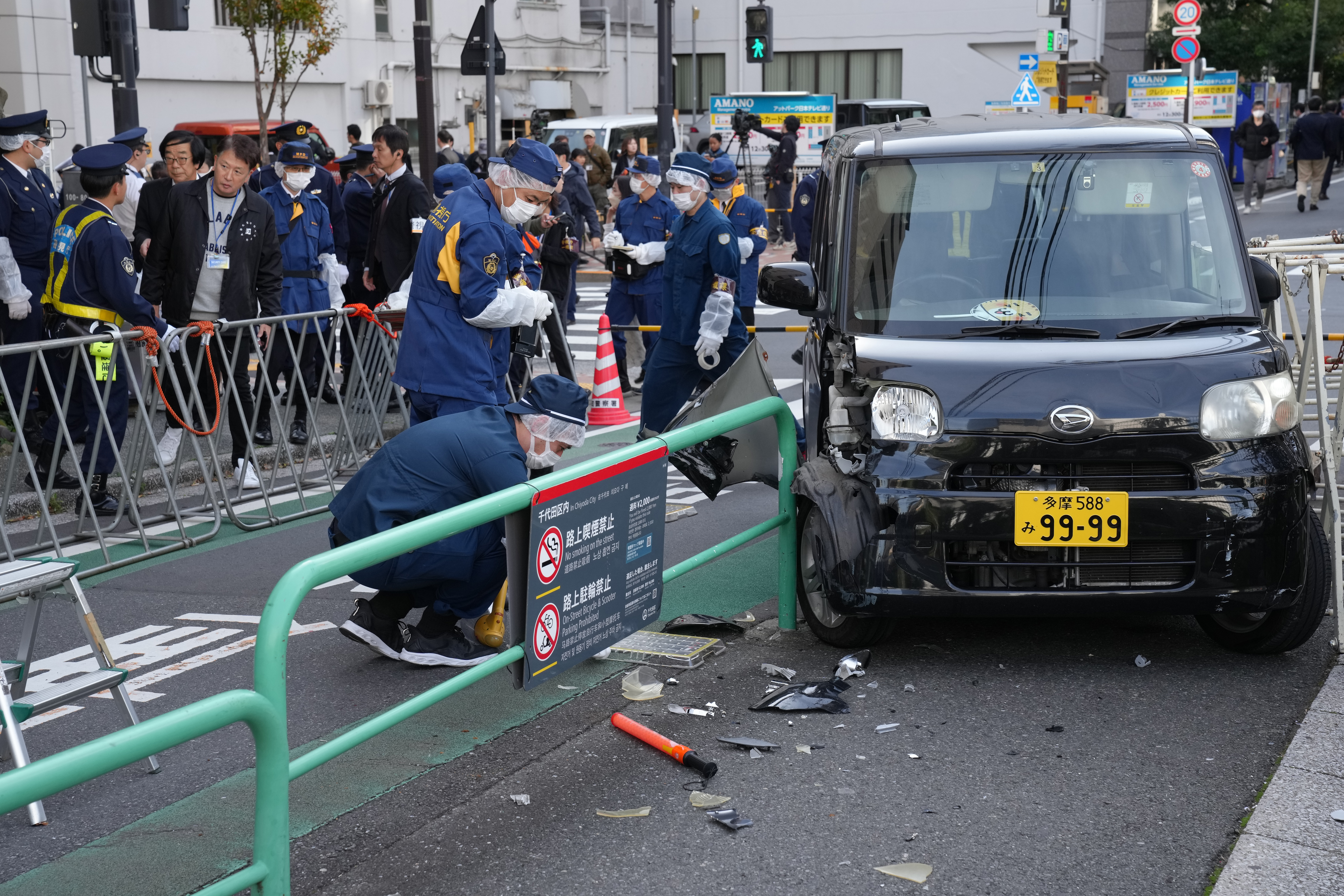 Car crashes into police barricade near Israeli Embassy in Tokyo