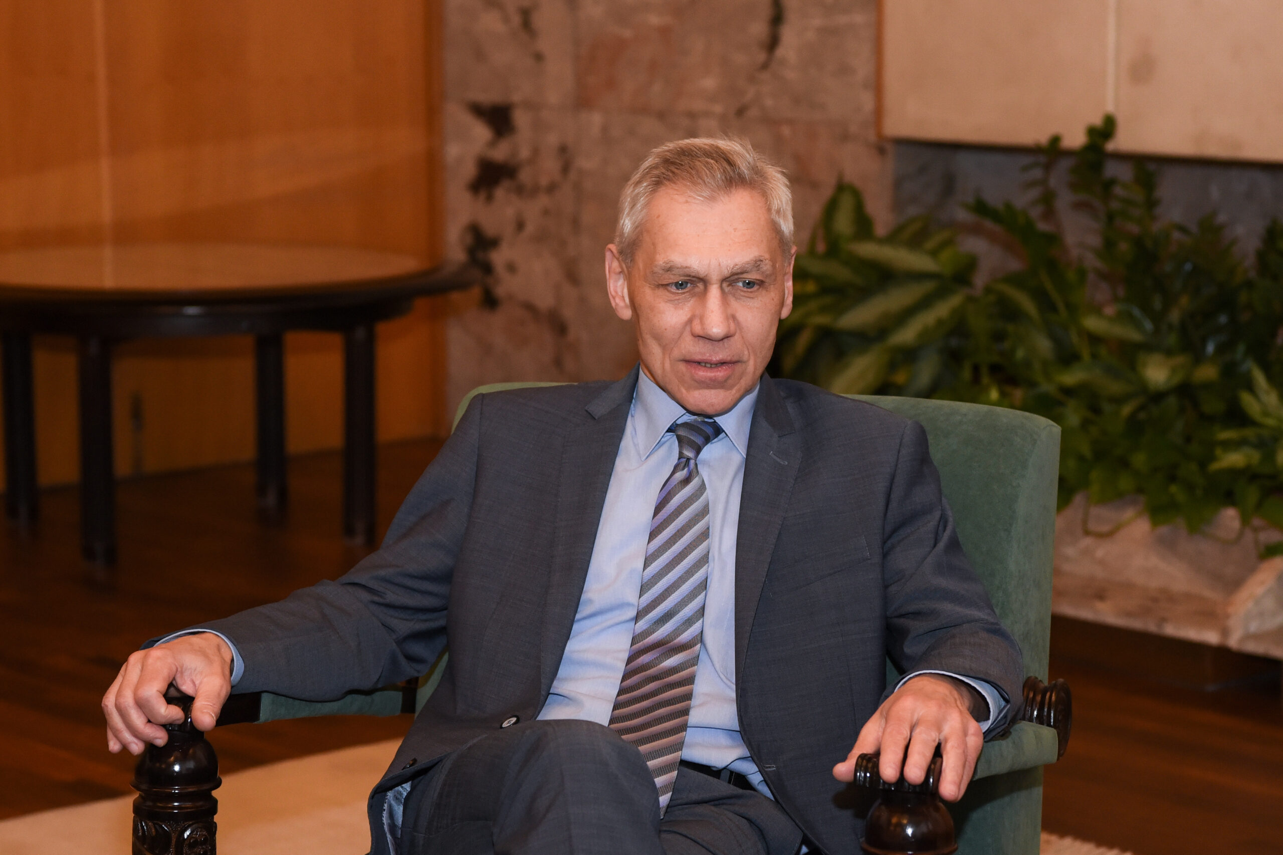 Beograd, 17. januara 2023.- Direktor Kancelarije za KiM Petar Petković sastao se danas sa ruskim ambasadorom u Srbiji Aleksandrom Bocan Harčenkom. FOTO TANJUG/ MILOŠ MILIVOJEVIĆ/ nr