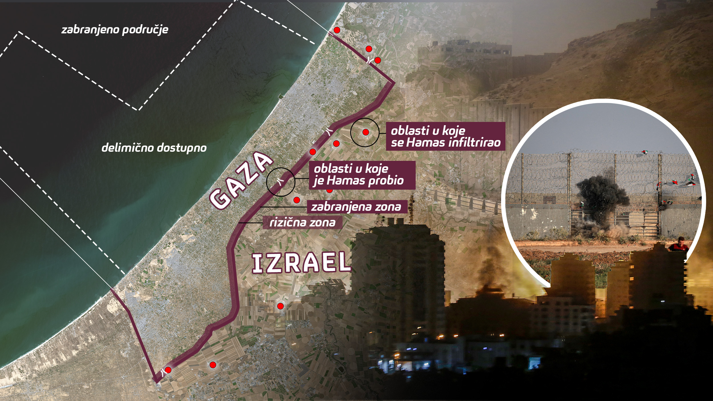 Izrael, Palestina, Gaza, Zid, Mapa,