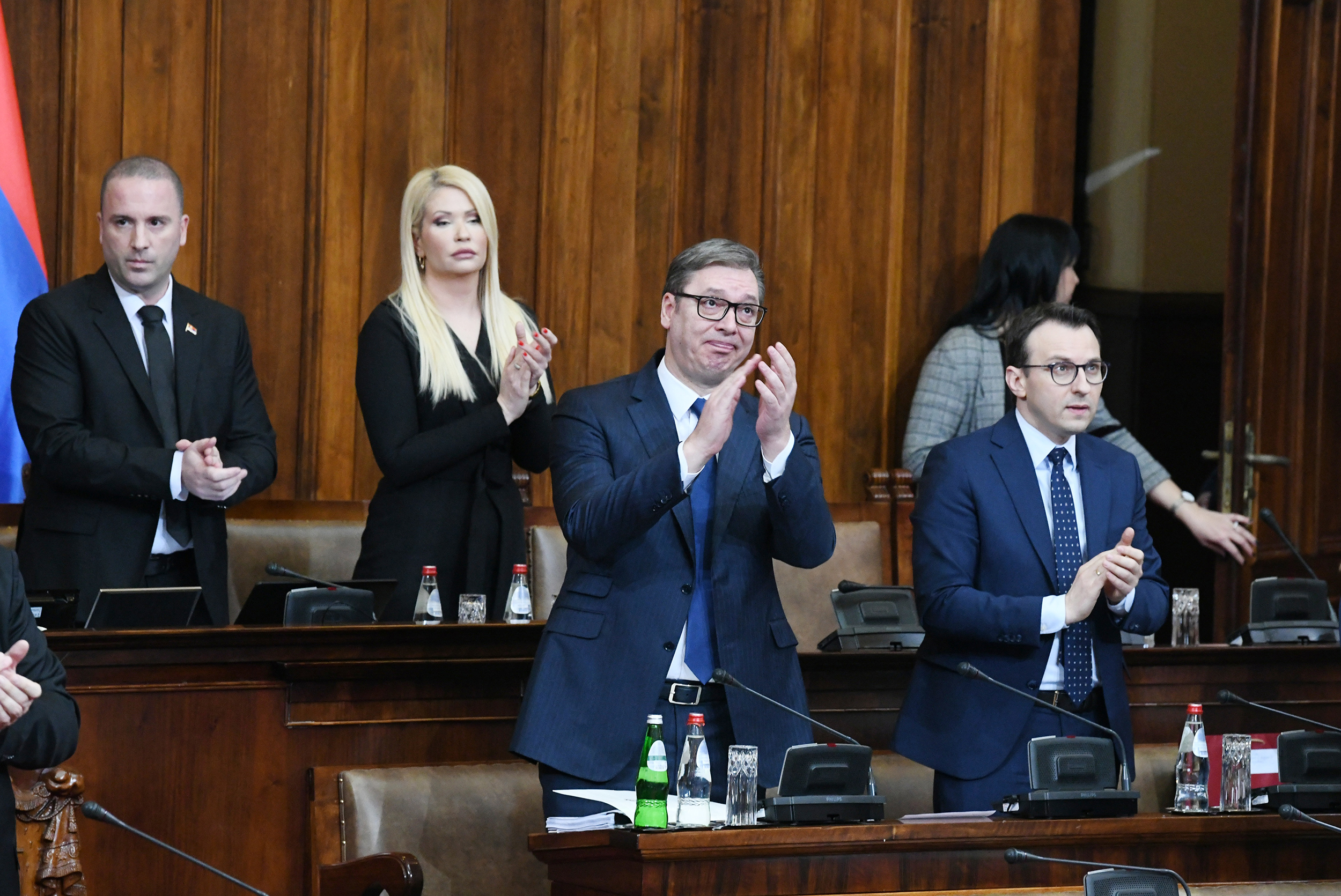 Beograd 02.02.2023. Sednica Skupstine Srbije, skupstina, izvestaj o pregovorima sa Pristinom, Sandra Božić Aleksandar Vučić Petar Petković