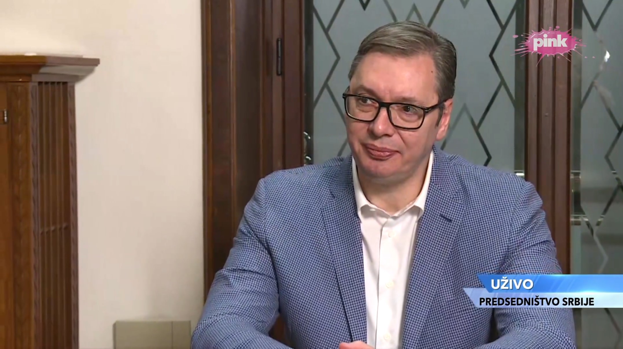 Aleksandar Vučić, obraćanje, protest desničara ispred predsedništva Foto: Printscreen/Pink