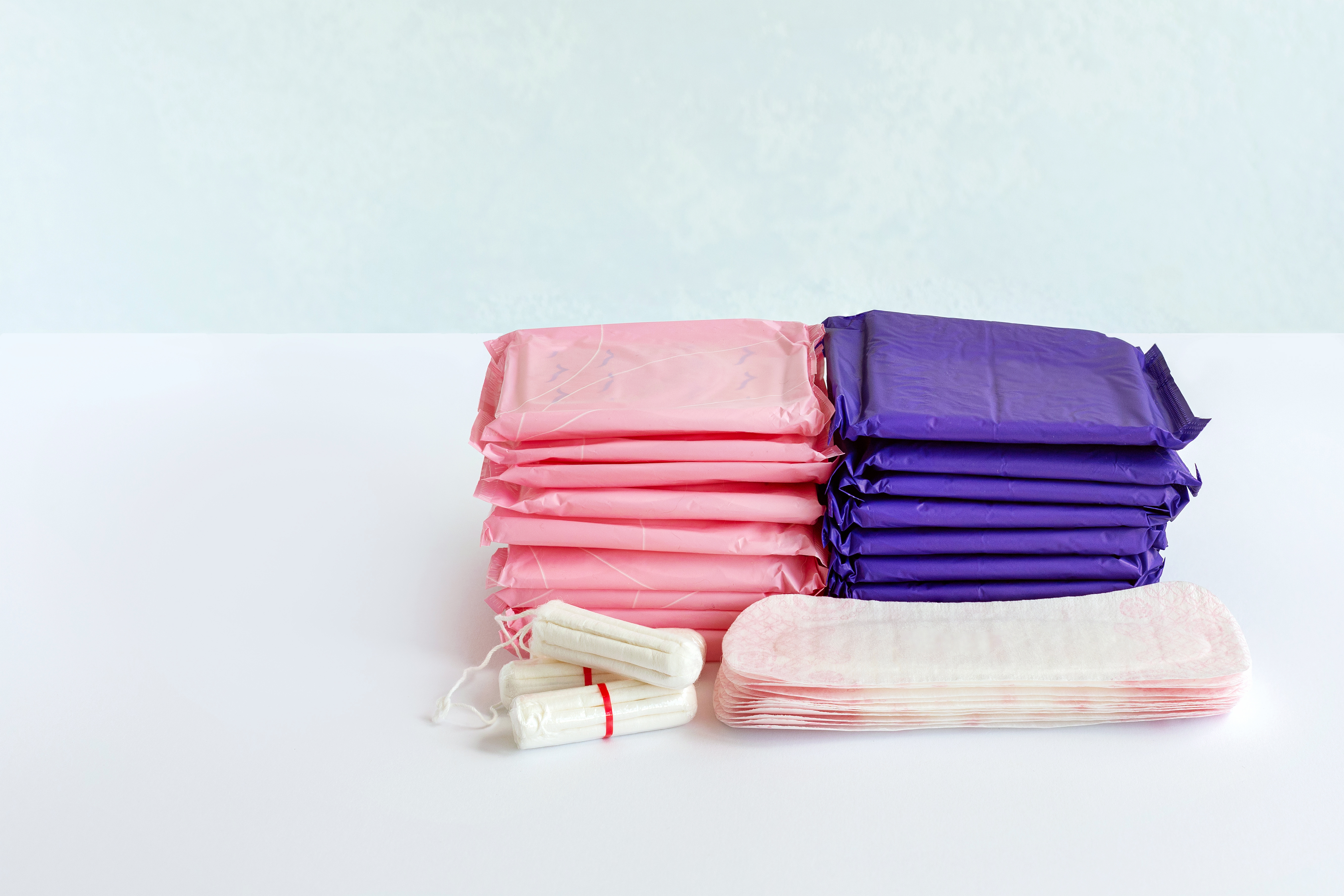 Menstruation,Cotton,Sanitary,Pads,And,Tampons,For,Women,Hygiene,Protection.