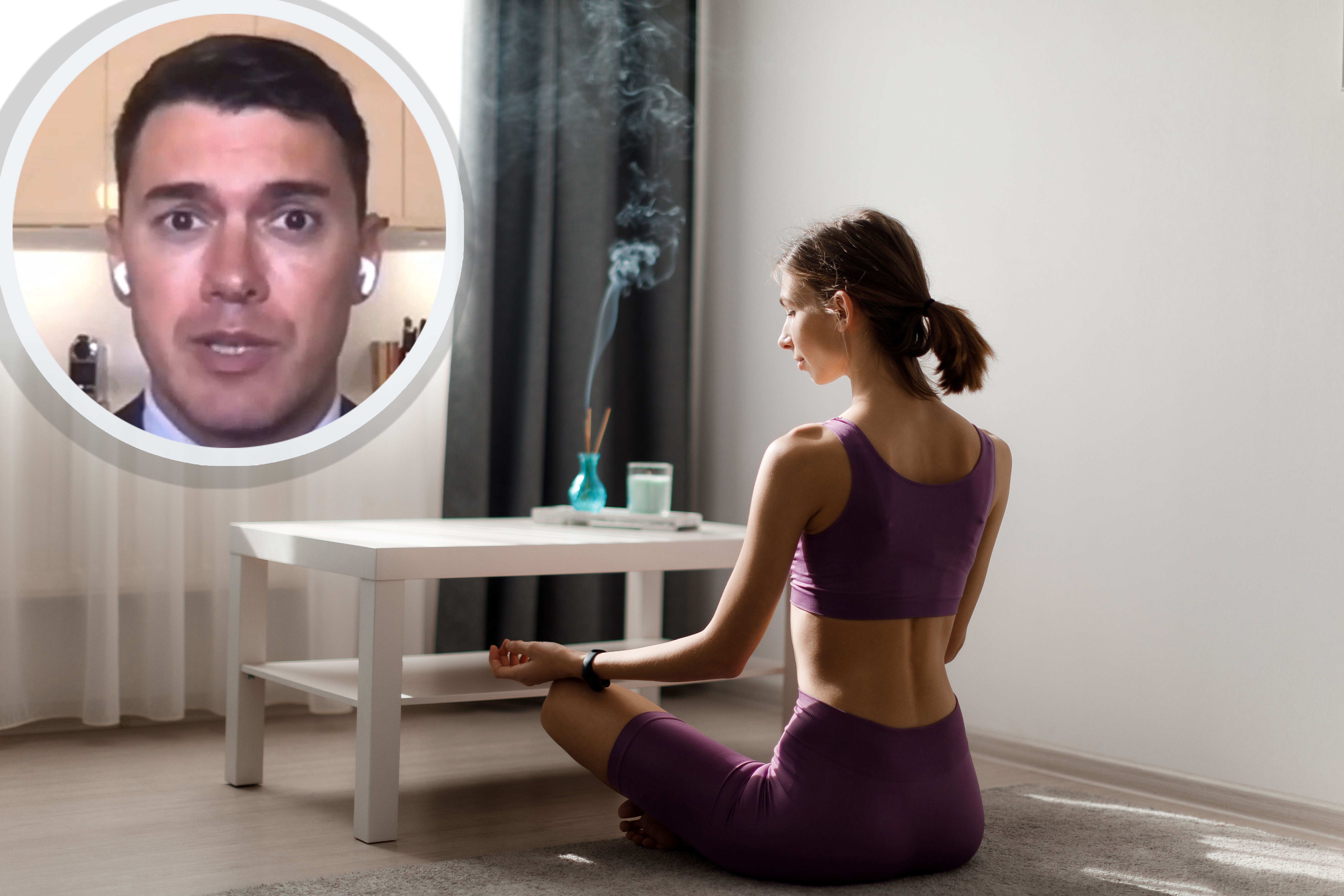 Healthy,Young,Woman,In,Stylish,Sport,Clothes,Meditating,In,Lotus