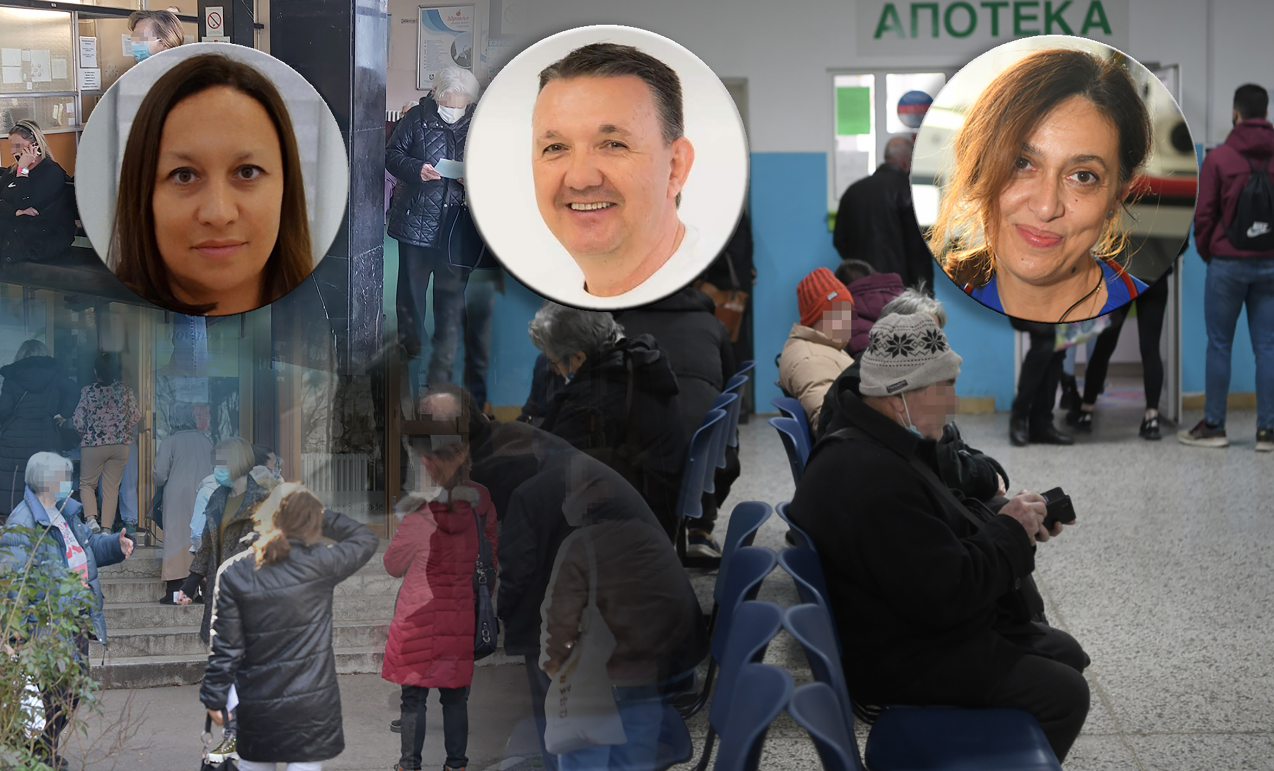 Snežana Rsovac, pulmolog Vesna Radulović, dr Dragan Miljković.