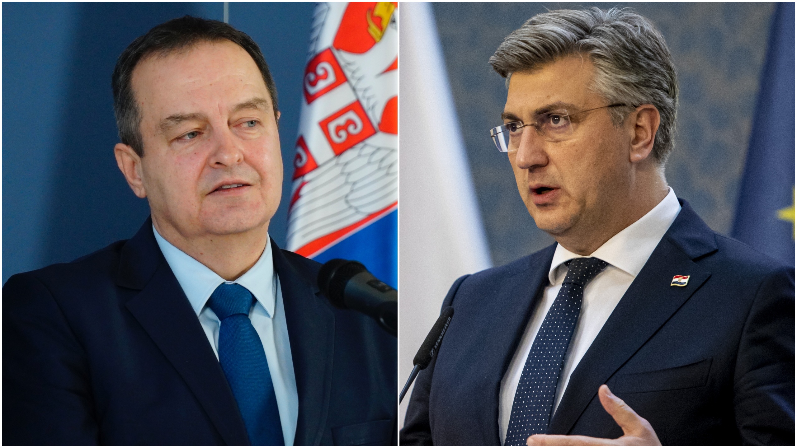 Ivica Dačić i Andrej Plenković, kombo Foto: TANJUG/ VLADIMIR ŠPORČIĆ/EPA-EFE/MARTIN DIVISEK