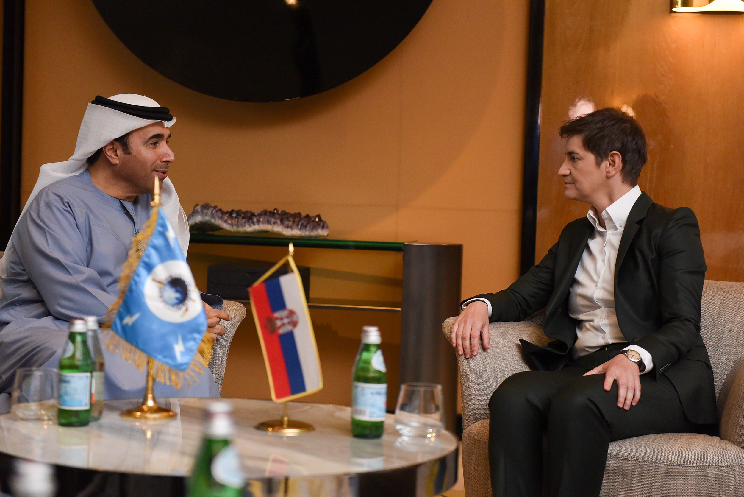 Predsednica Vlade Republike Srbije Ana Brnabić sastala se sa
predsednikom Interpola generalom majorom dr Ahmedom Naserom Al
Raisijem u Dubaiju.